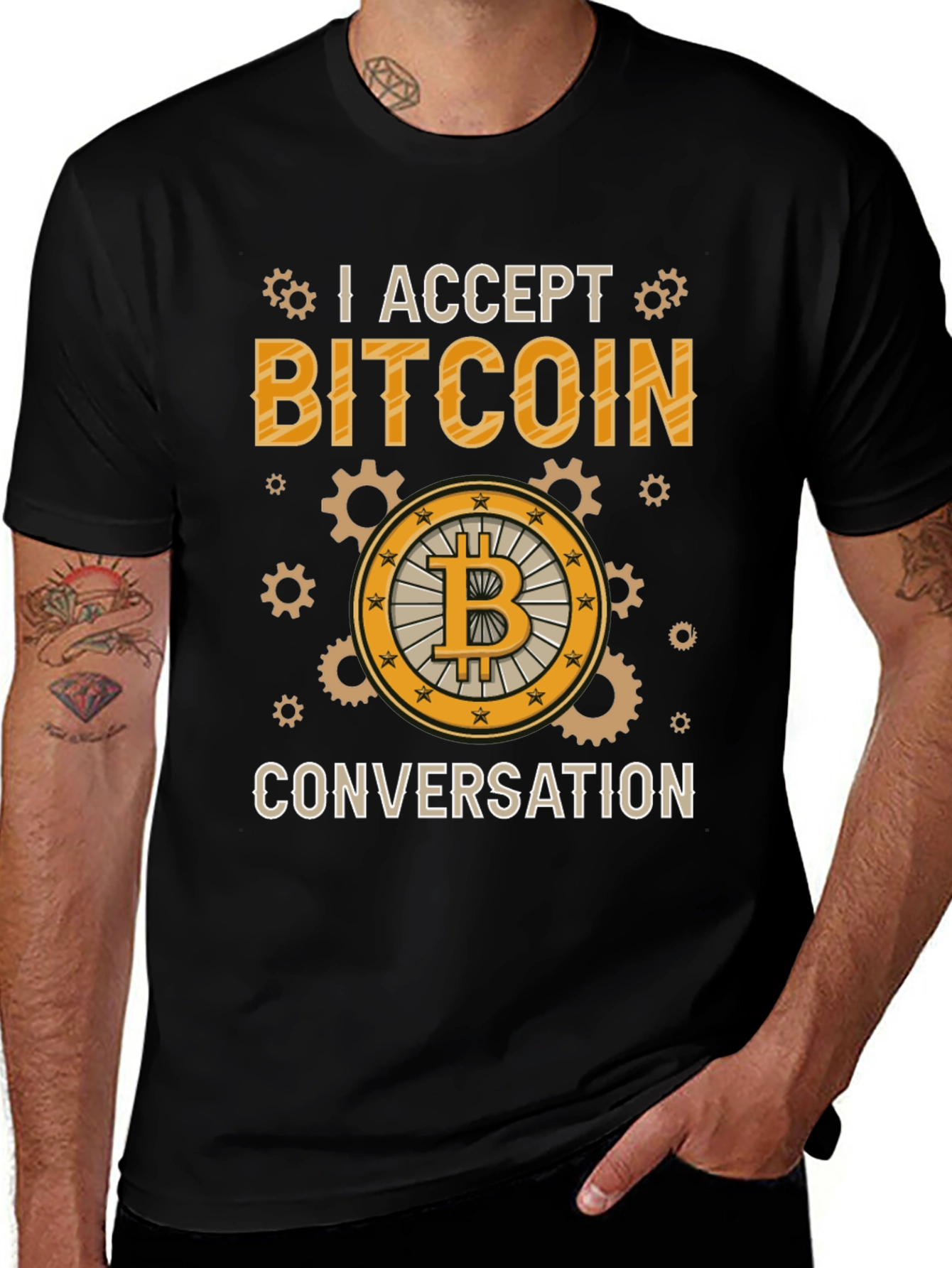 I Accept Bitcoin Conversation Tee