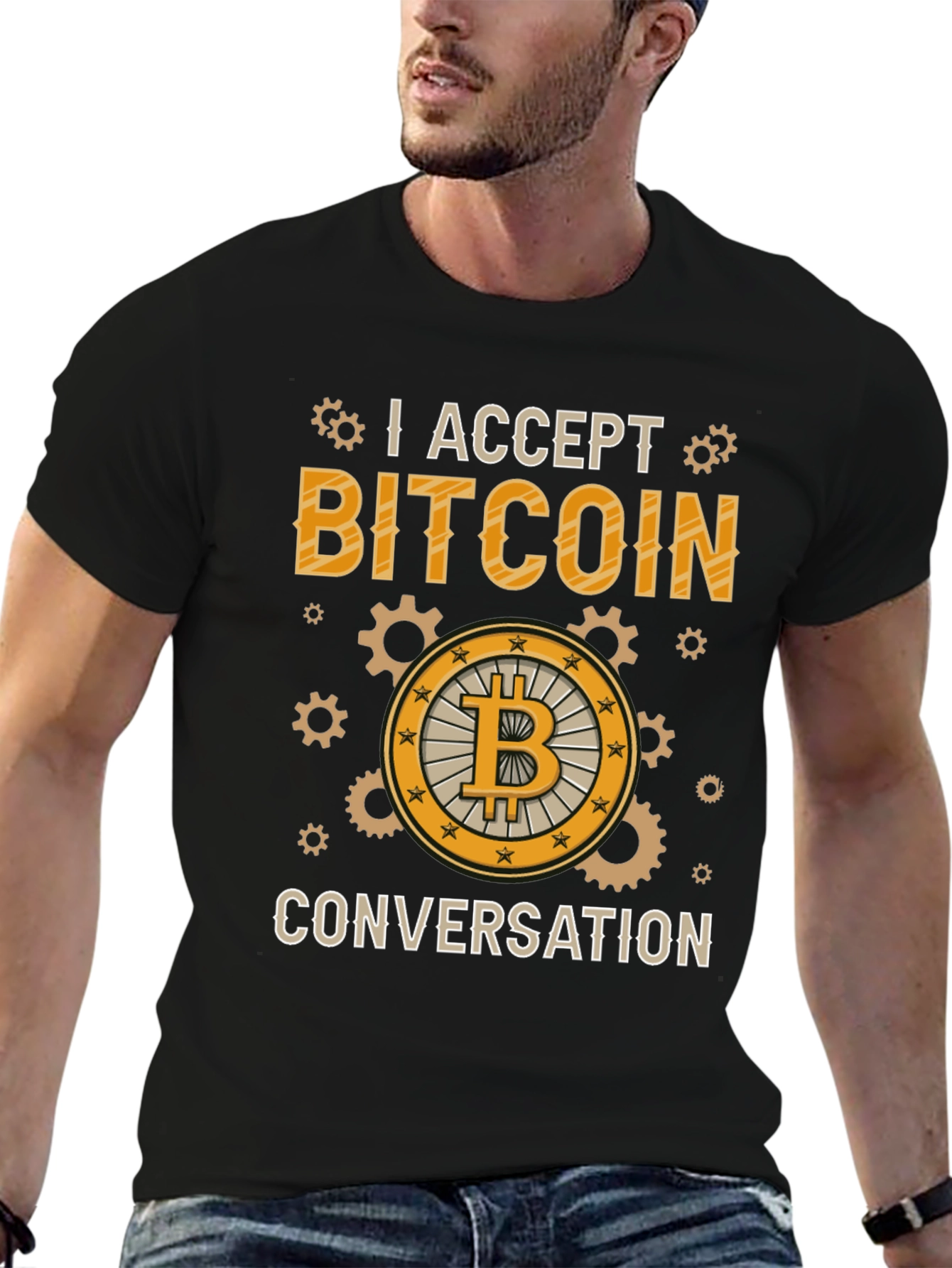 I Accept Bitcoin Conversation Tee