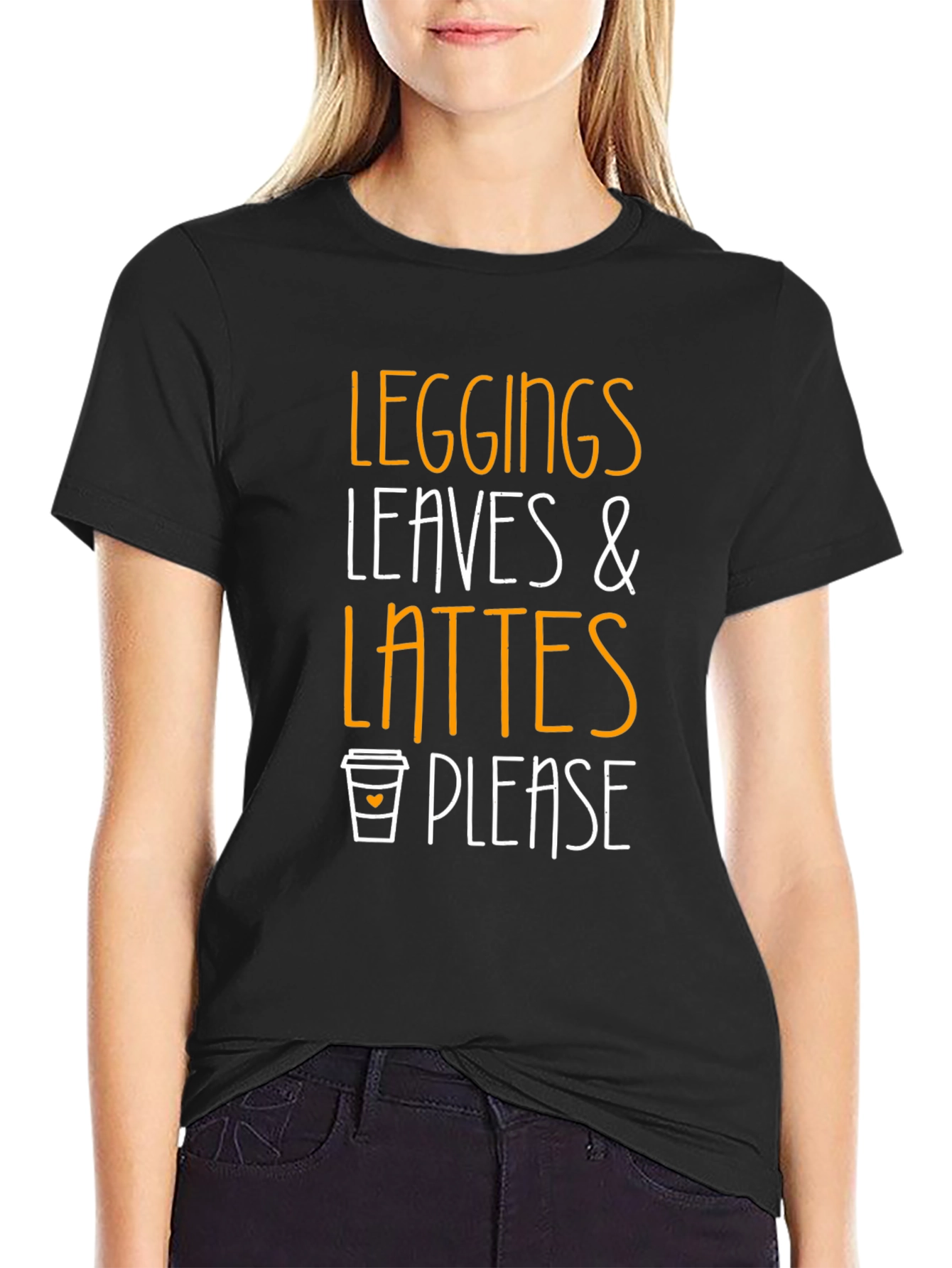Leggings Leaves & Lattes T-Shirt - Fall Fashion