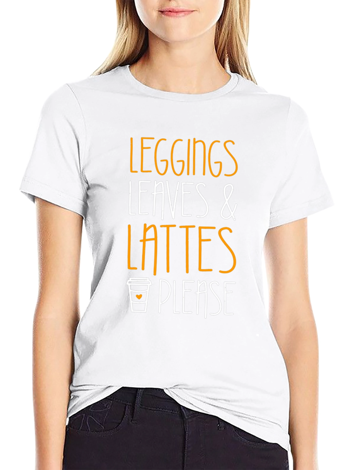 Leggings Leaves & Lattes T-Shirt - Fall Fashion
