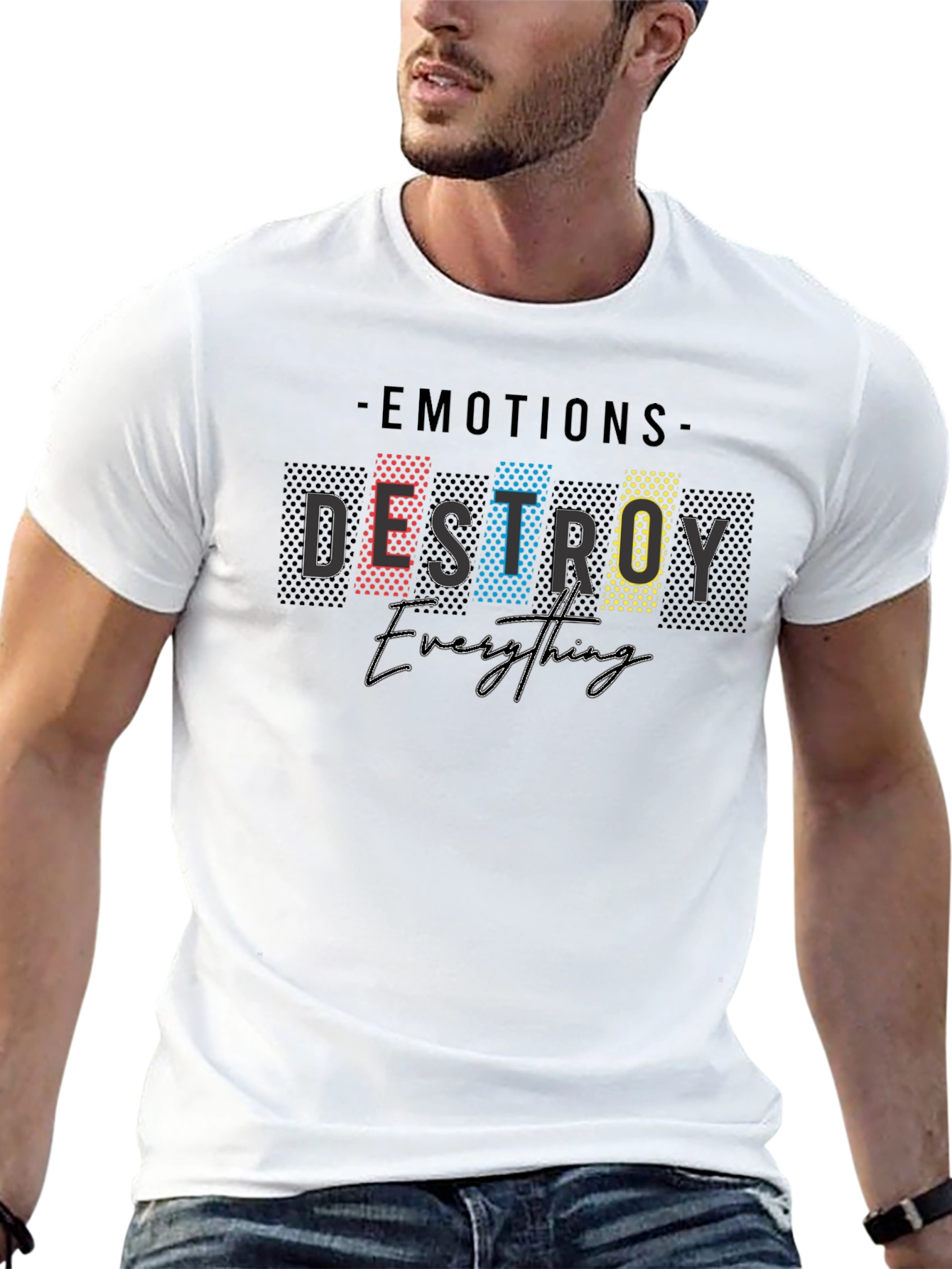 Emotions Destroy Everything Graphic T-Shirt - Black