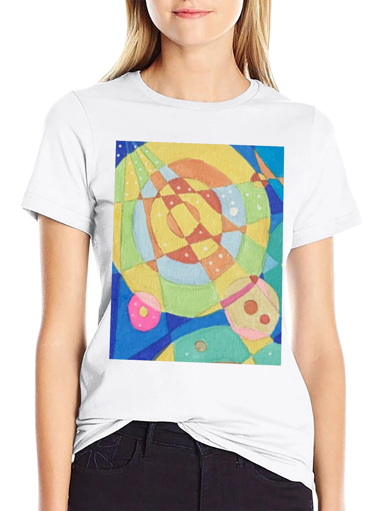 Abstract Geometric Art Tee - Stylish Graphic T-Shirt