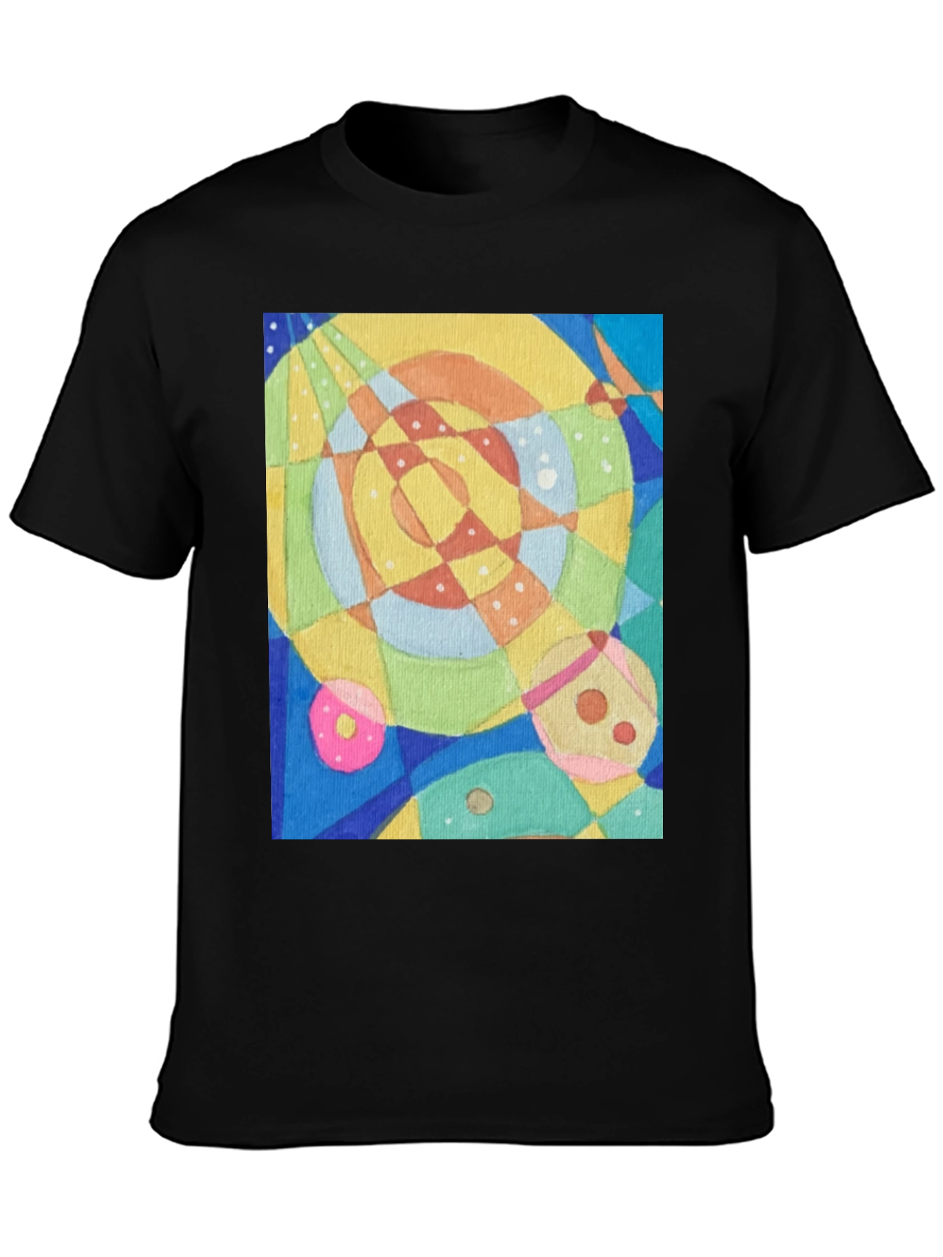 Abstract Geometric Art Tee - Stylish Graphic T-Shirt