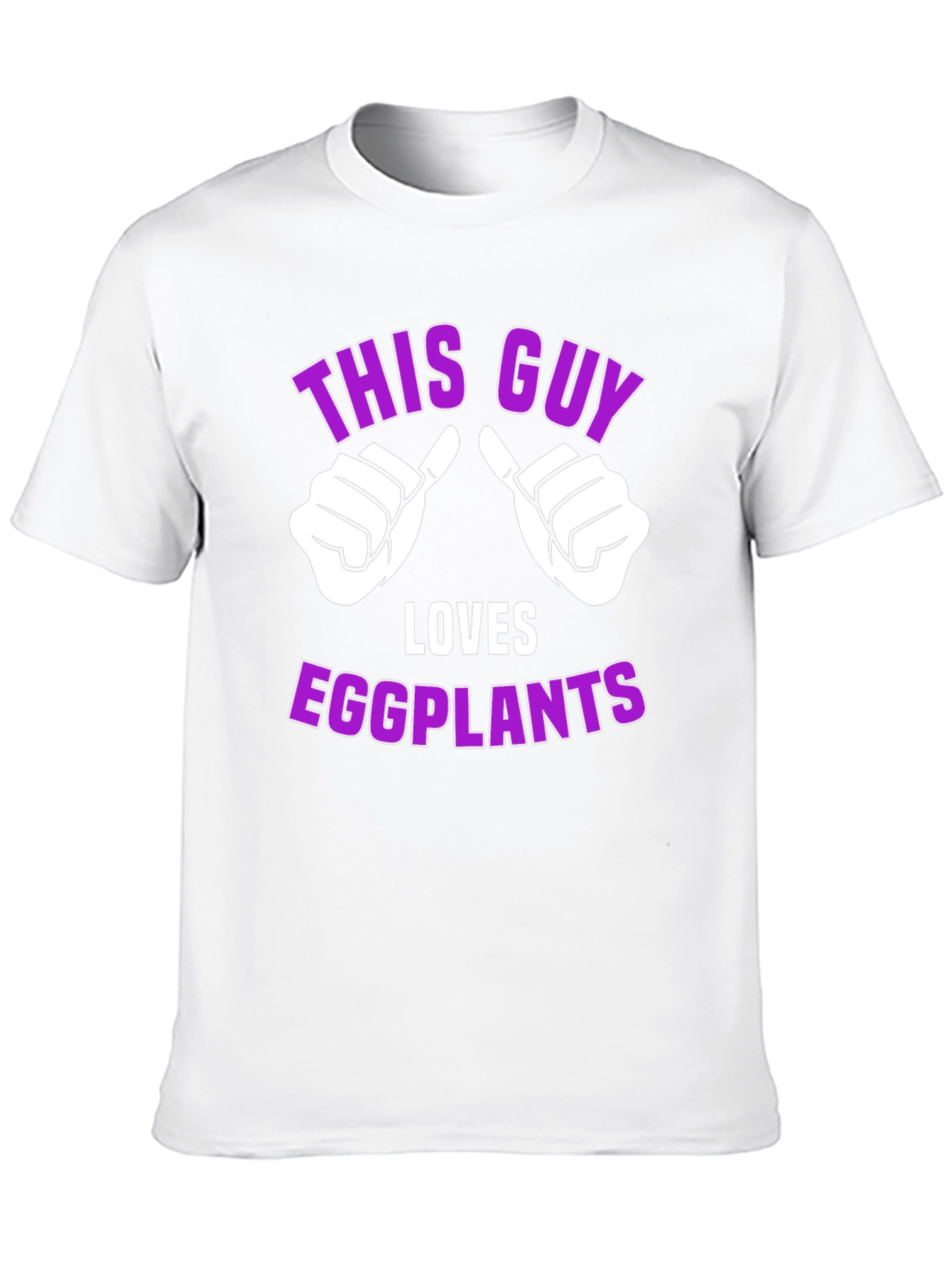 This Guy Loves Eggplants T-Shirt Funny Novelty Tee