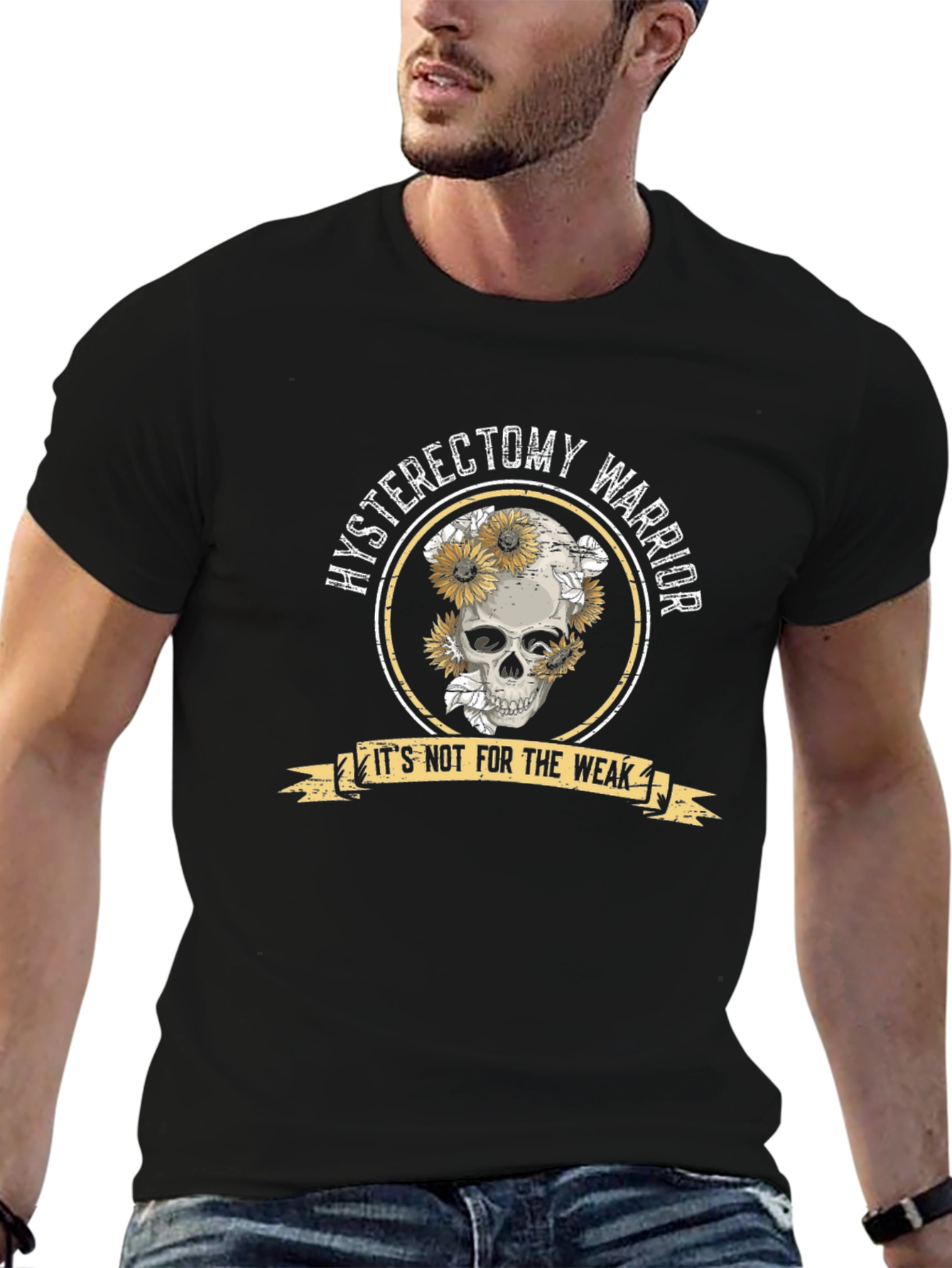 Hysterectomy Warrior Skull T-Shirt