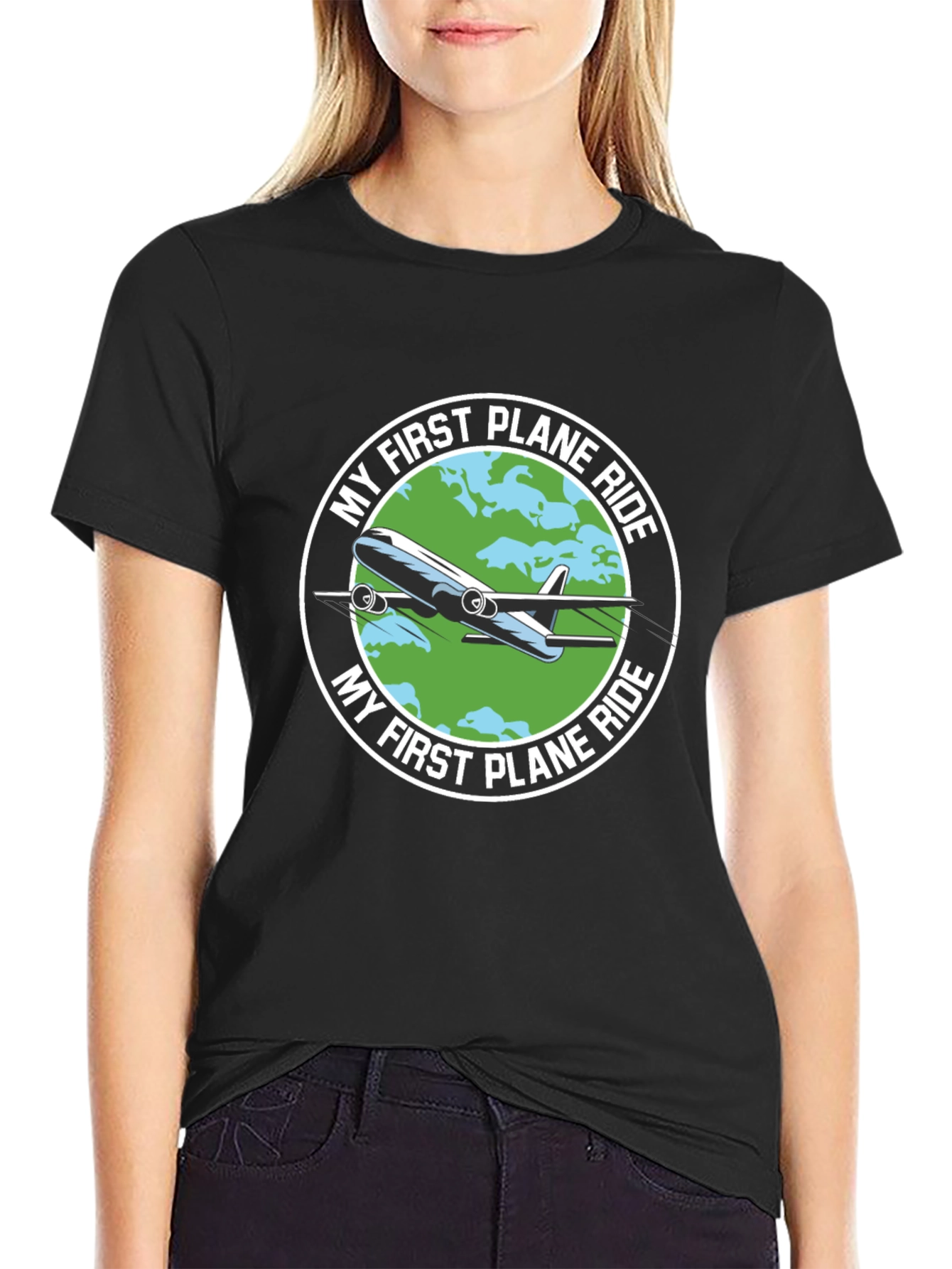 My First Plane Ride Graphic Tee - Aviation T-Shirt