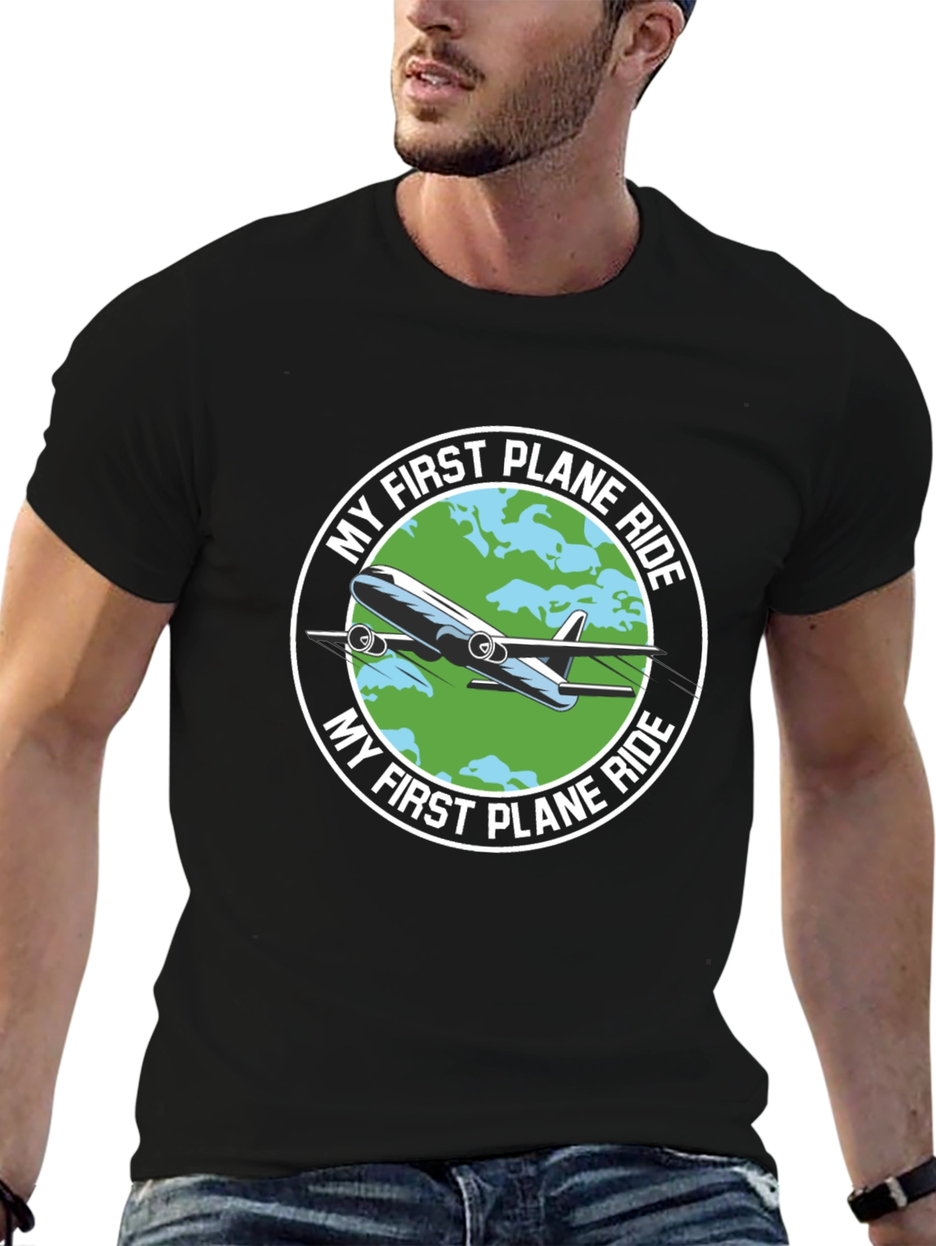 My First Plane Ride Graphic Tee - Aviation T-Shirt