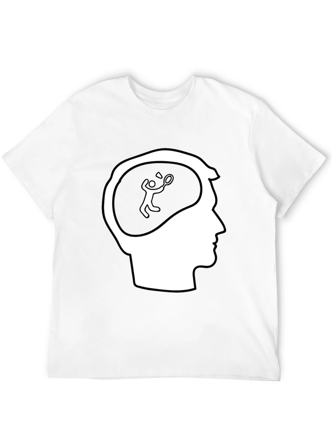 Badminton Brain Black T-Shirt