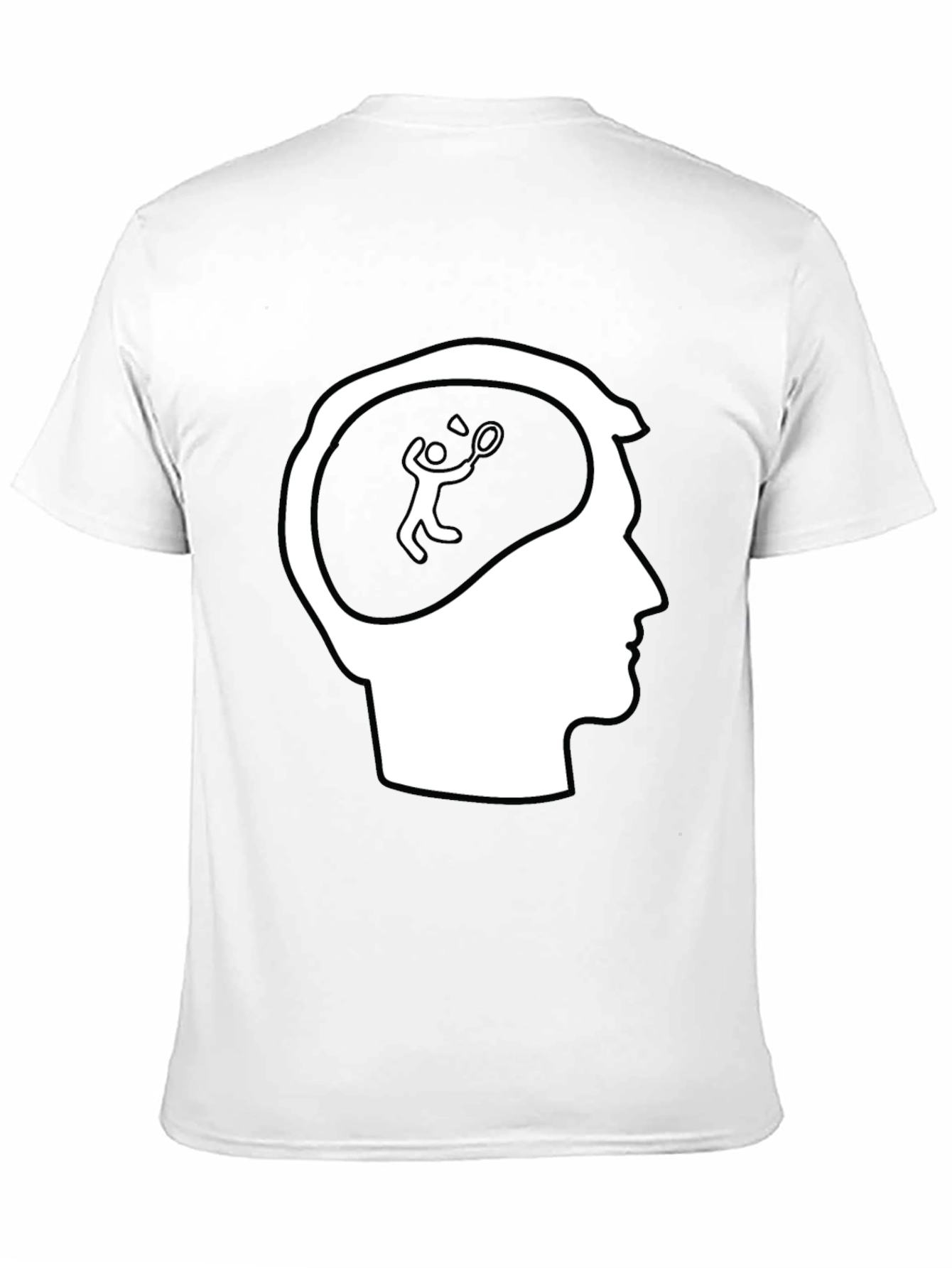 Badminton Brain Black T-Shirt