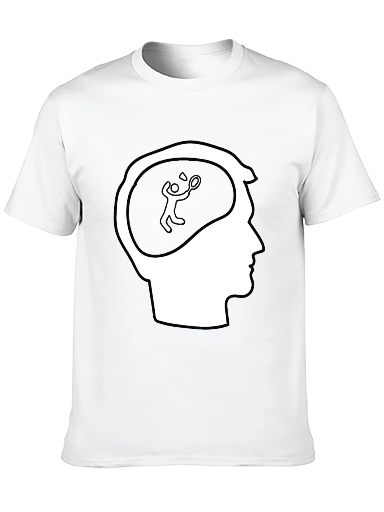 Badminton Brain Black T-Shirt