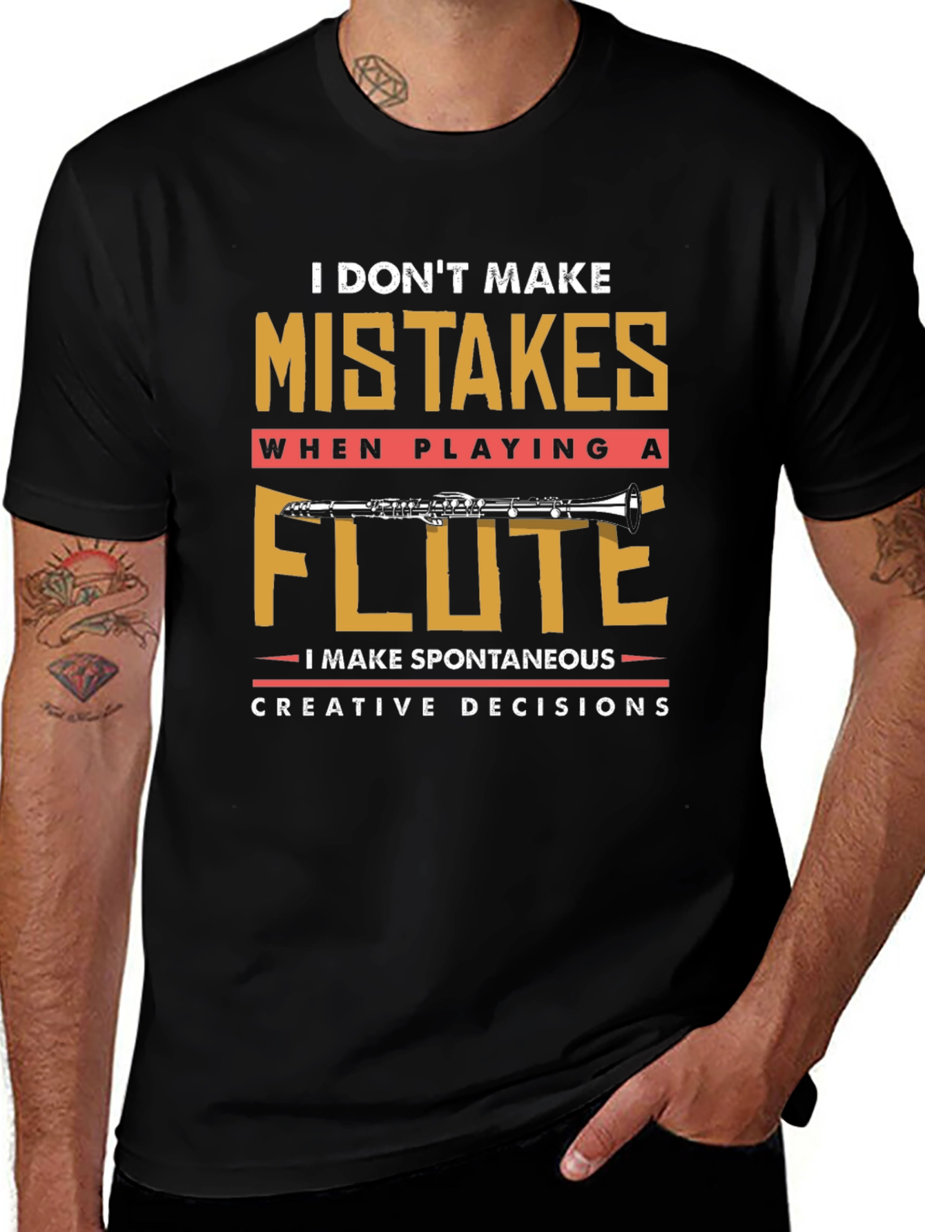 Funny Flute Player T-Shirt - I Dont Make Mistakes