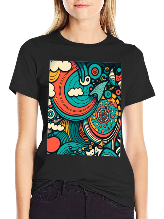 Abstract Art Graphic Tee - Modern Design Comfort
