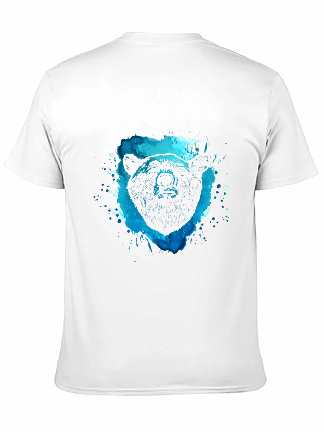 Bear Graphic Tee - Black Cotton Blend Shirt