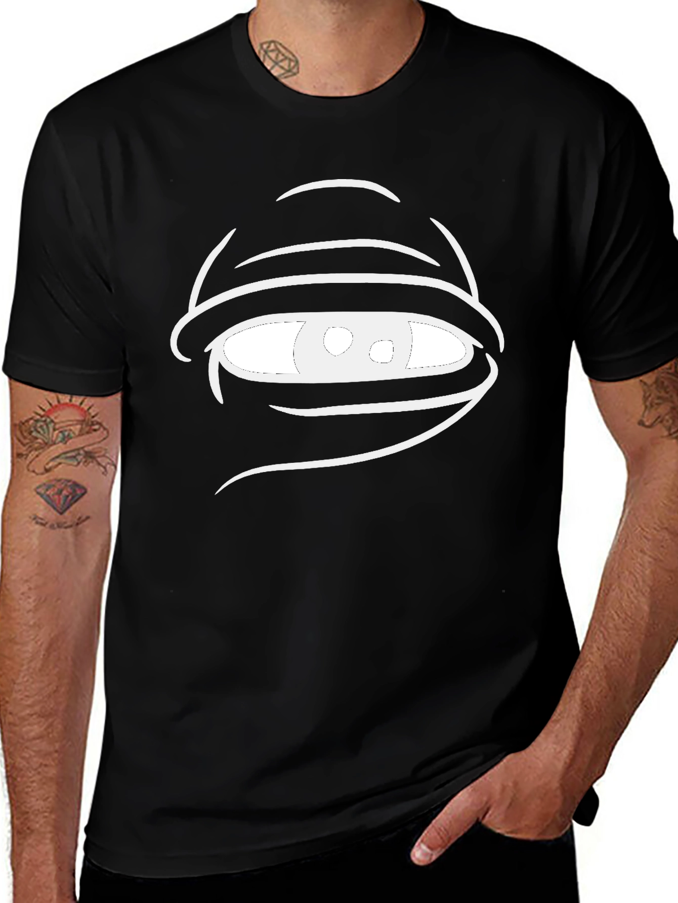Mysterious Eye Graphic Black T-Shirt