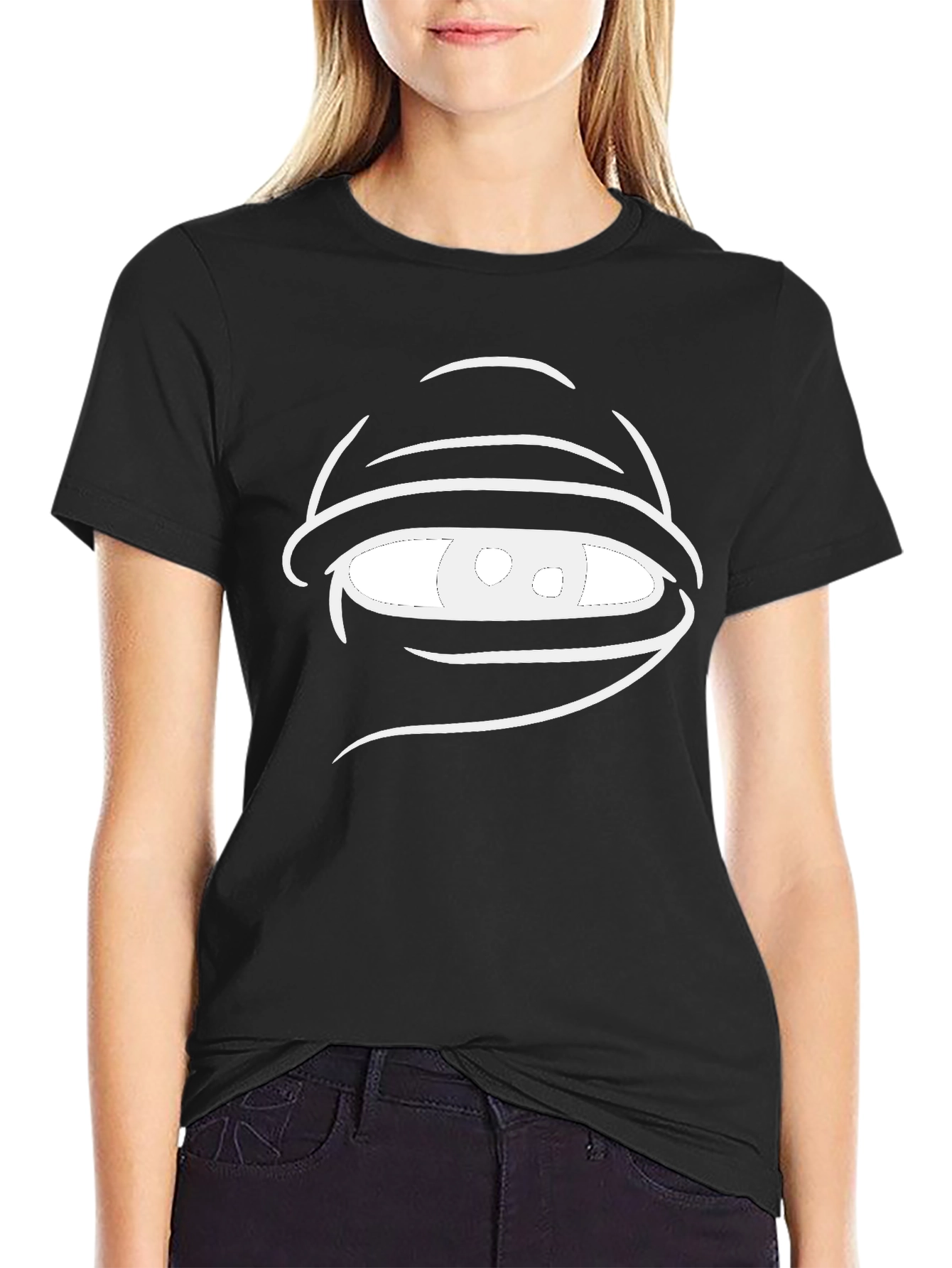 Mysterious Eye Graphic Black T-Shirt
