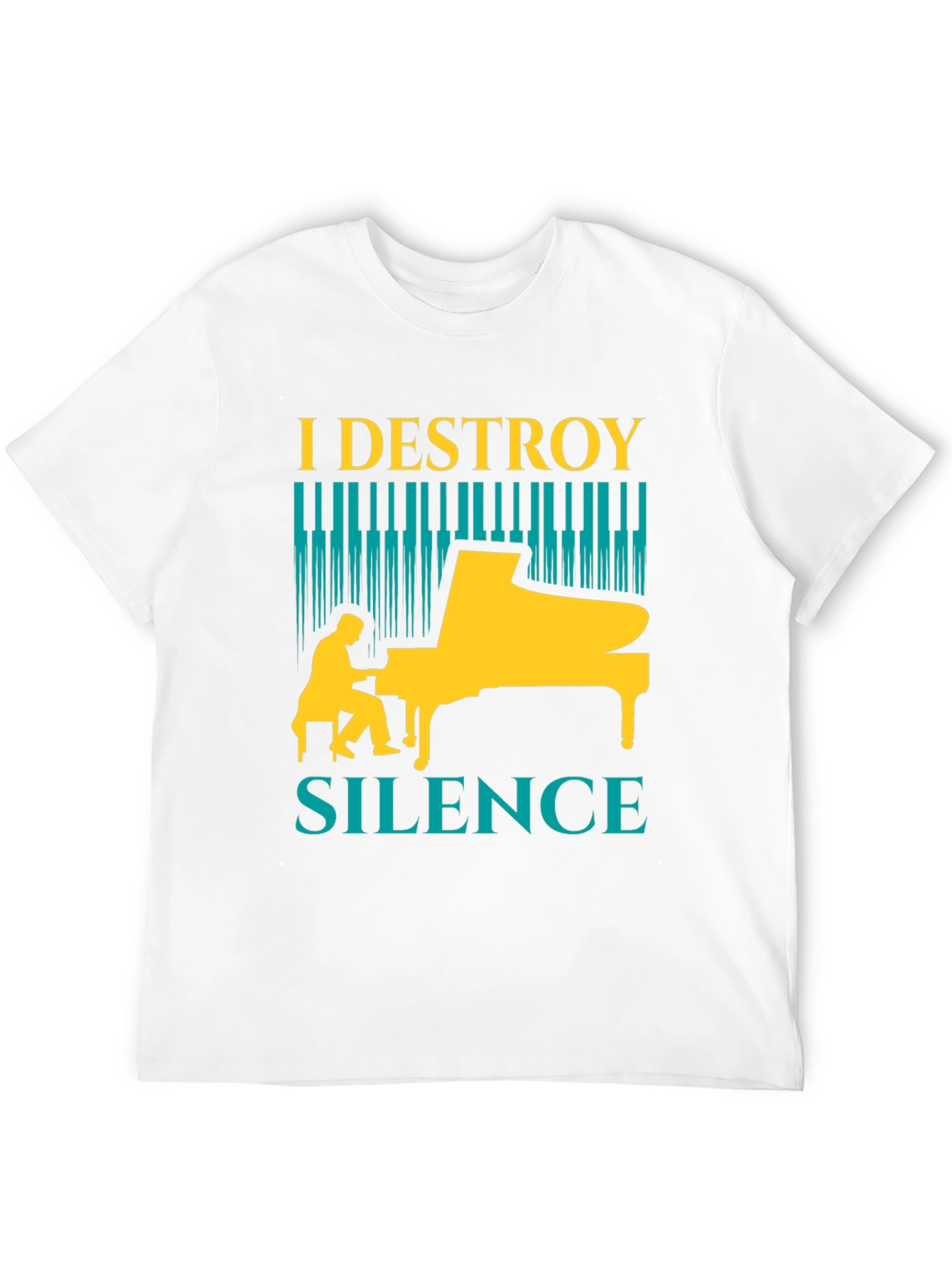 I Destroy Silence Piano T-Shirt