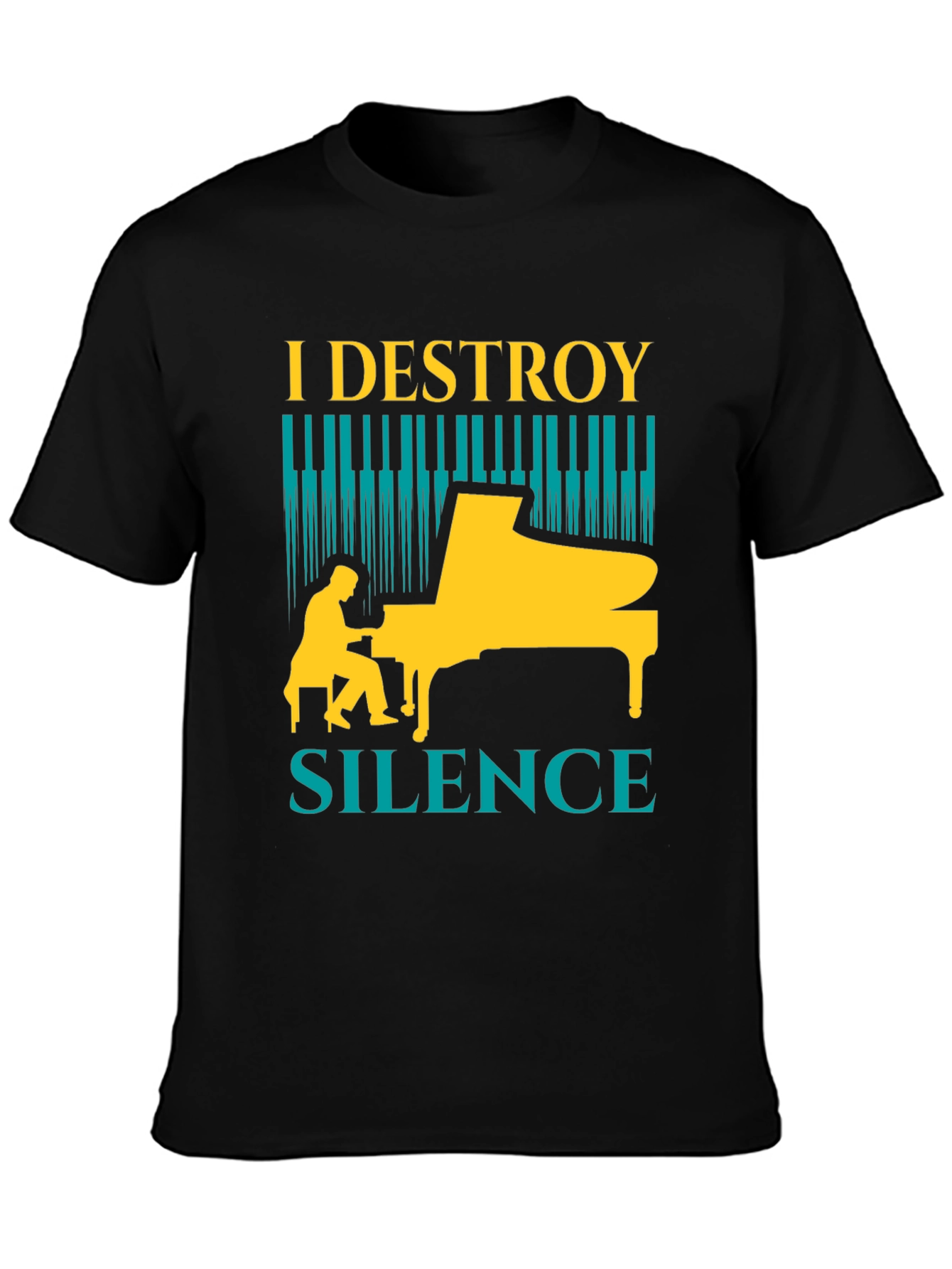 I Destroy Silence Piano T-Shirt