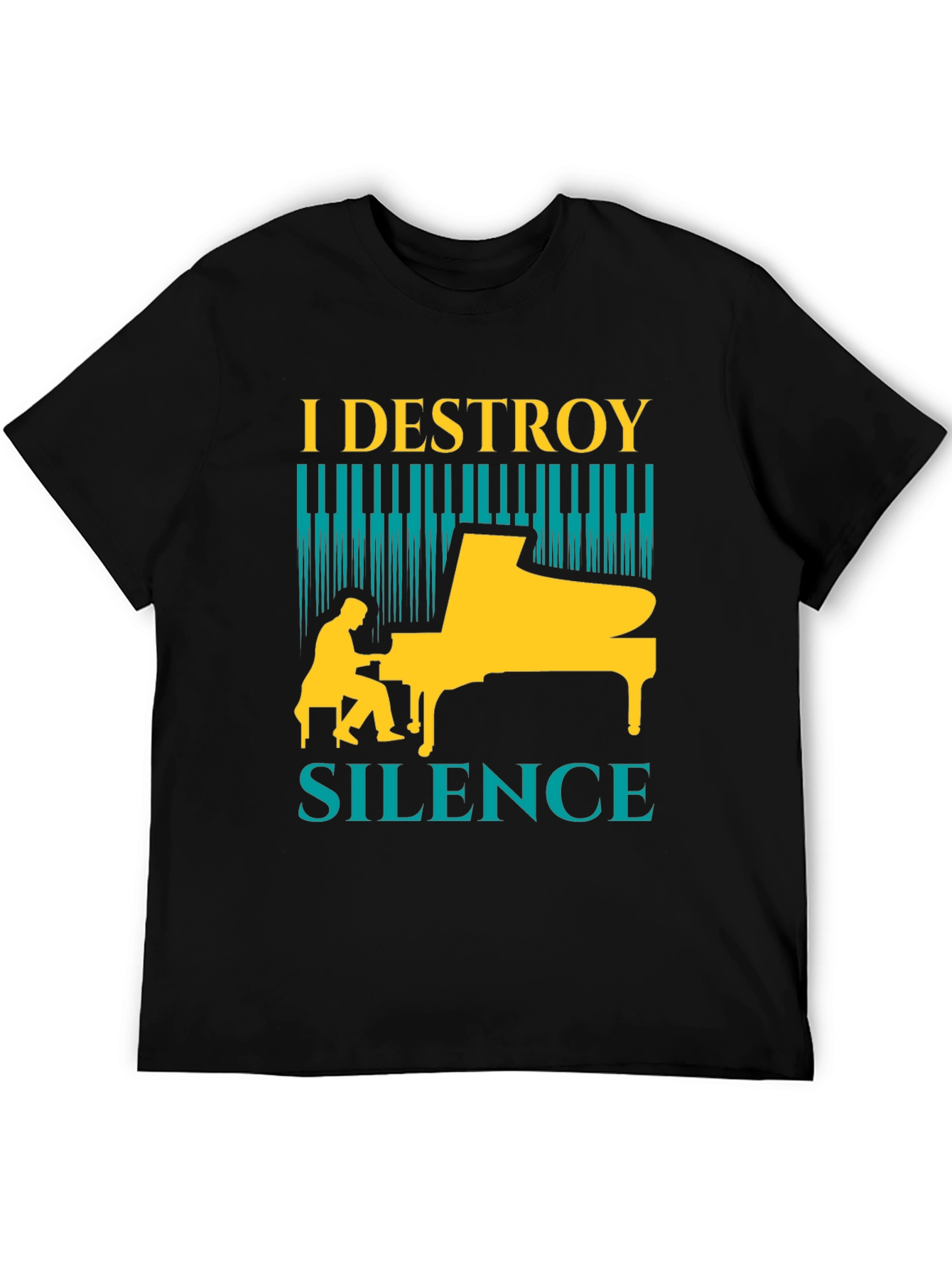 I Destroy Silence Piano T-Shirt