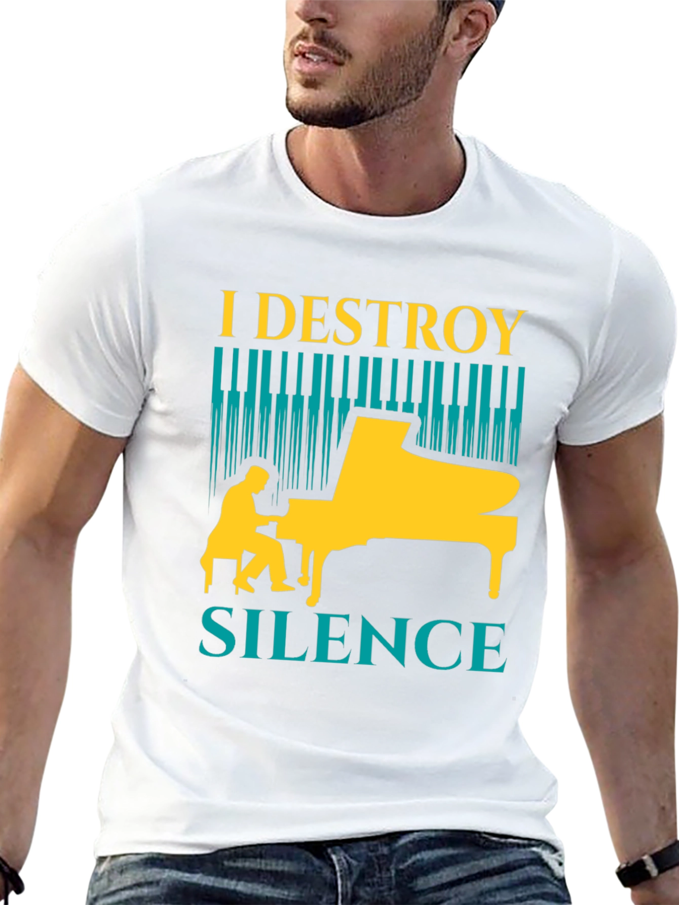 I Destroy Silence Piano T-Shirt