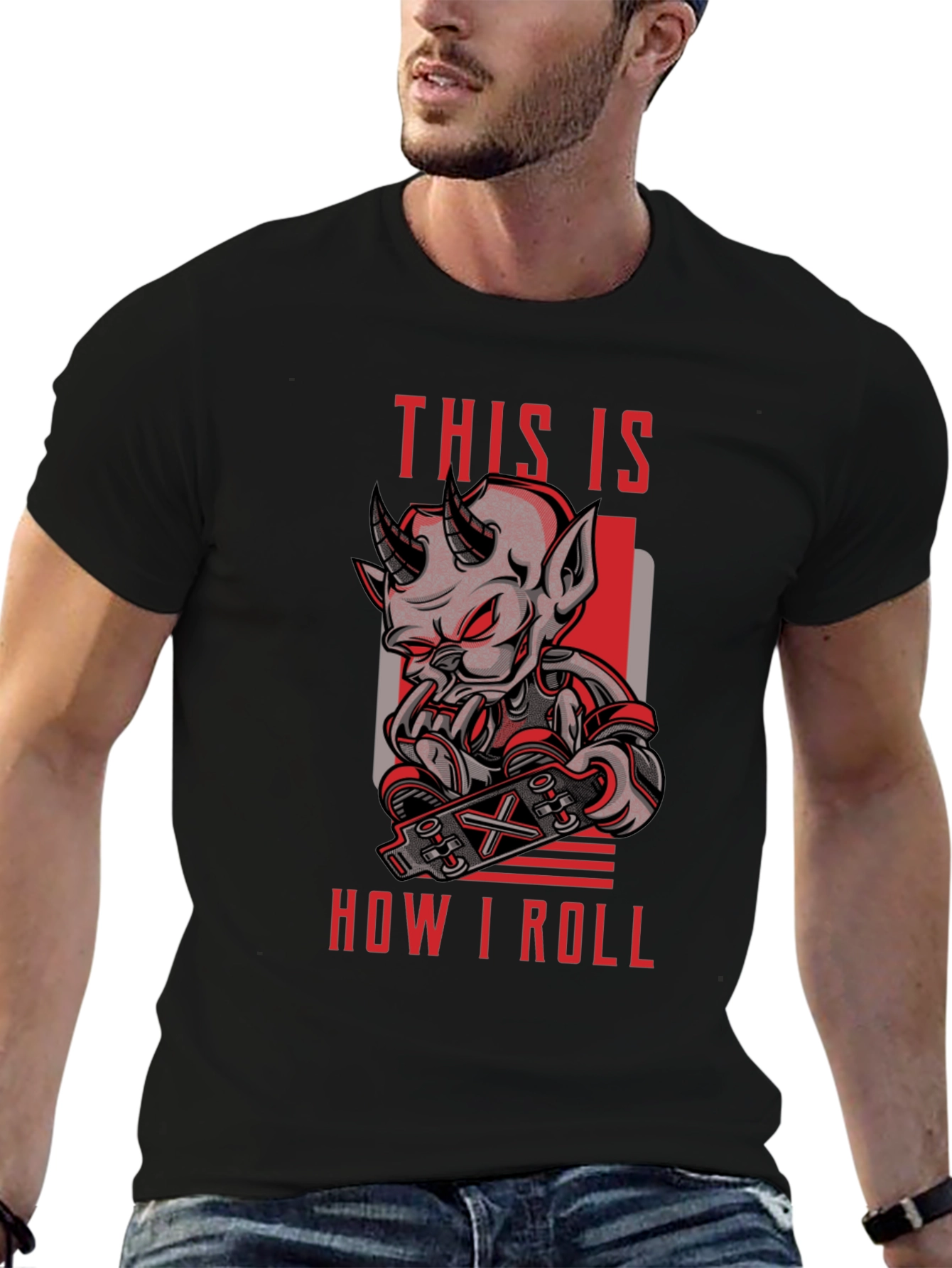 Devil Skateboarder T-Shirt - This is How I Roll