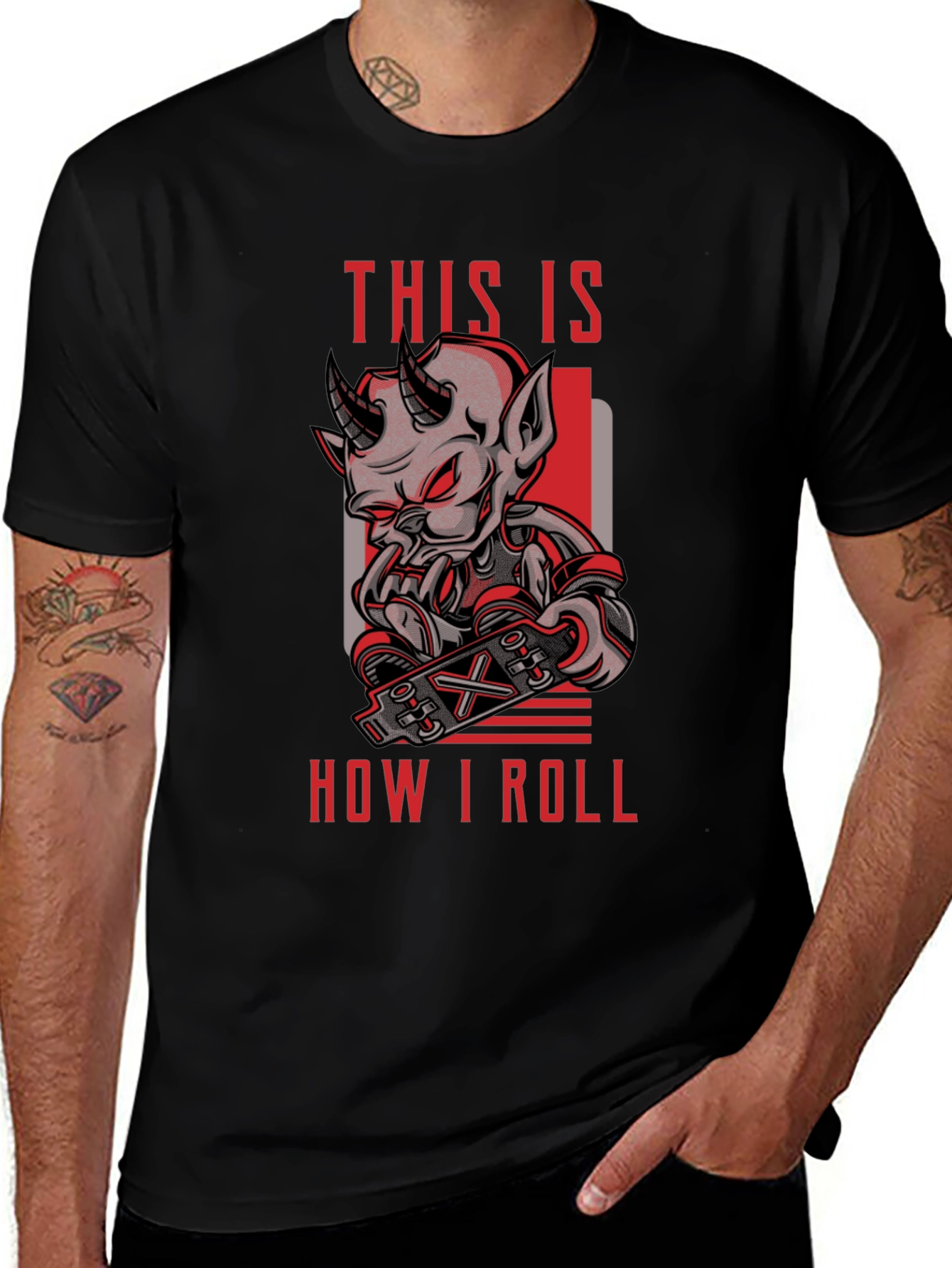 Devil Skateboarder T-Shirt - This is How I Roll