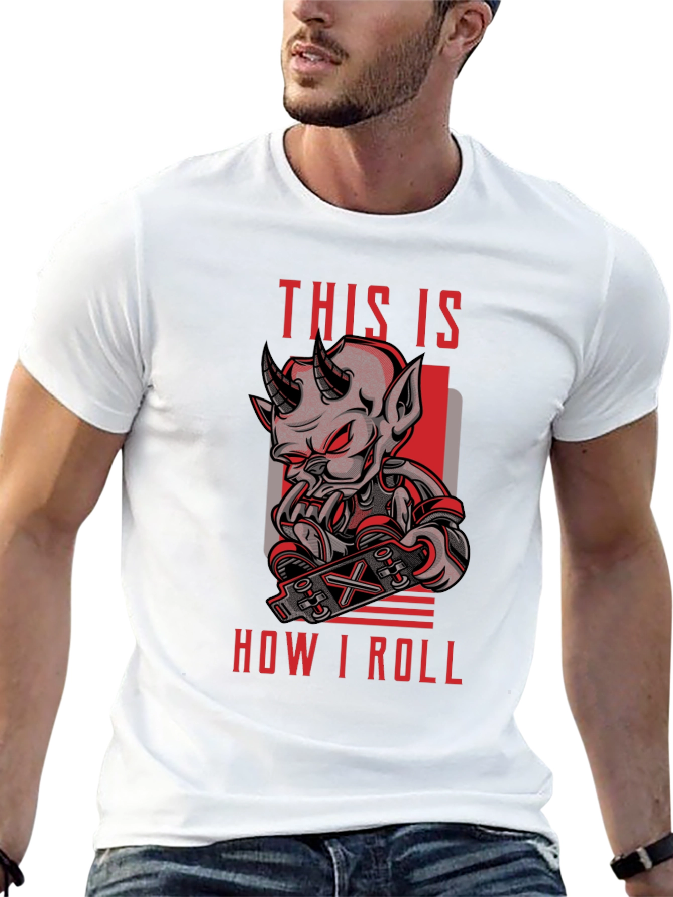 Devil Skateboarder T-Shirt - This is How I Roll