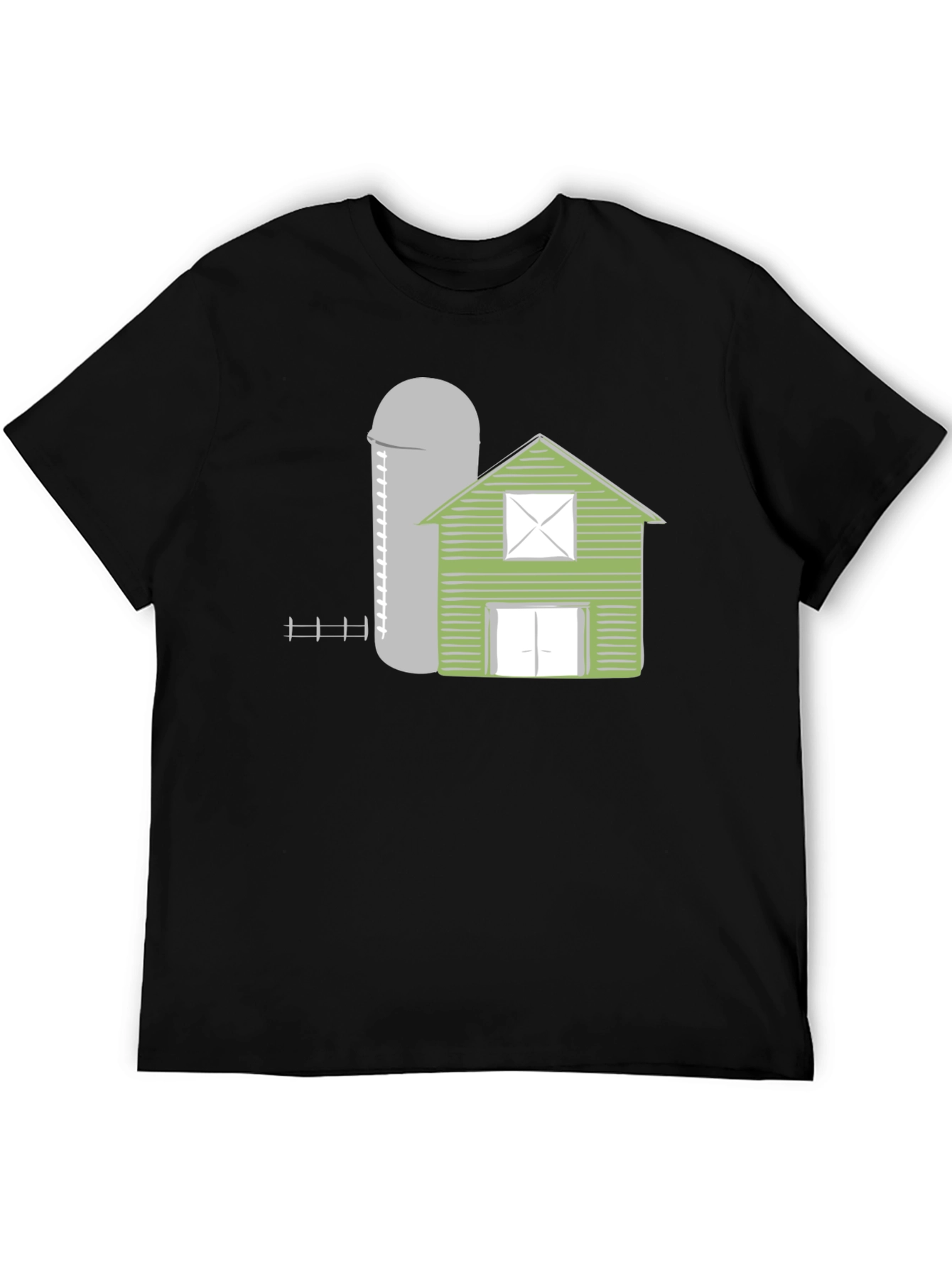 Farmhouse Style Graphic Tee - Barn & Silo Design
