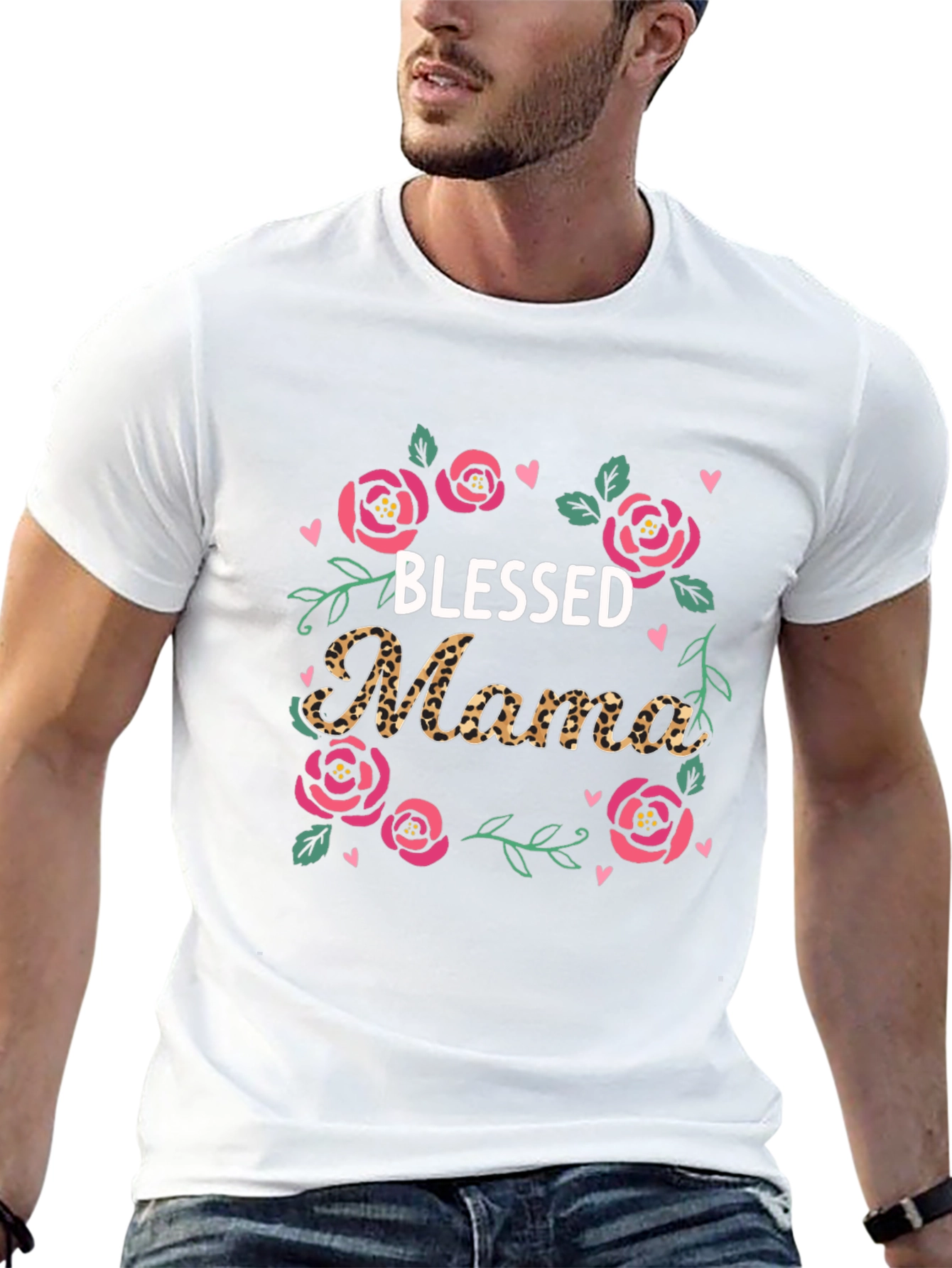 Blessed Mama Floral Graphic T-Shirt