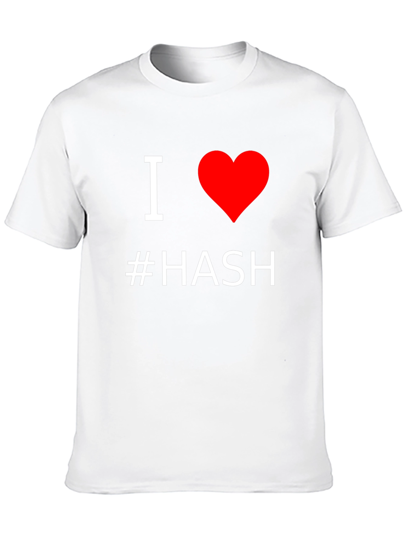 I Love #Hash T-Shirt - Black Cotton Graphic Tee