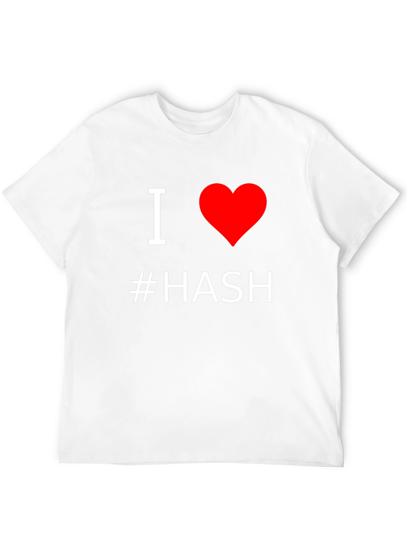 I Love #Hash T-Shirt - Black Cotton Graphic Tee