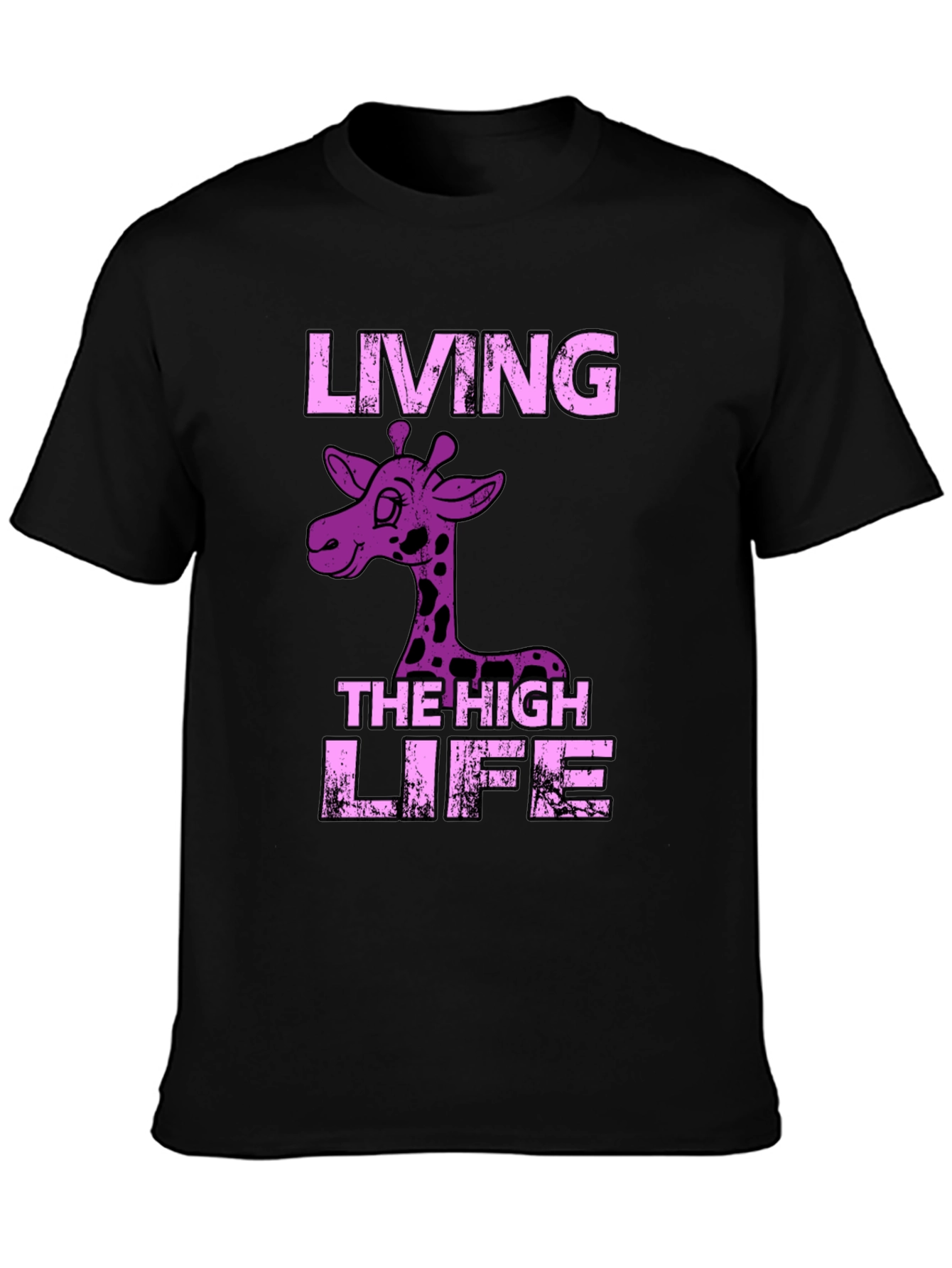 Living the High Life Giraffe Graphic Tee