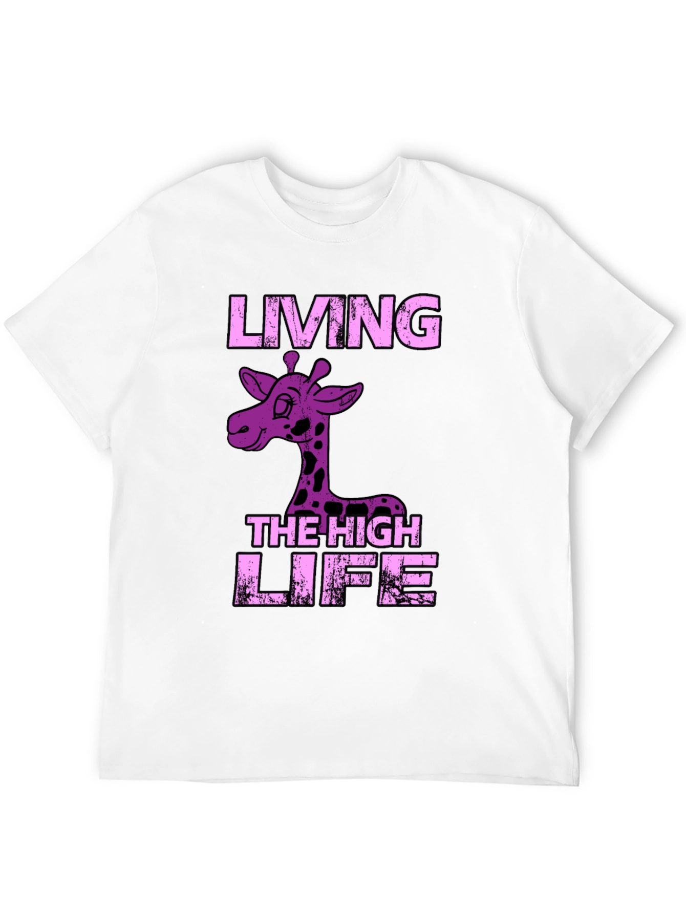 Living the High Life Giraffe Graphic Tee
