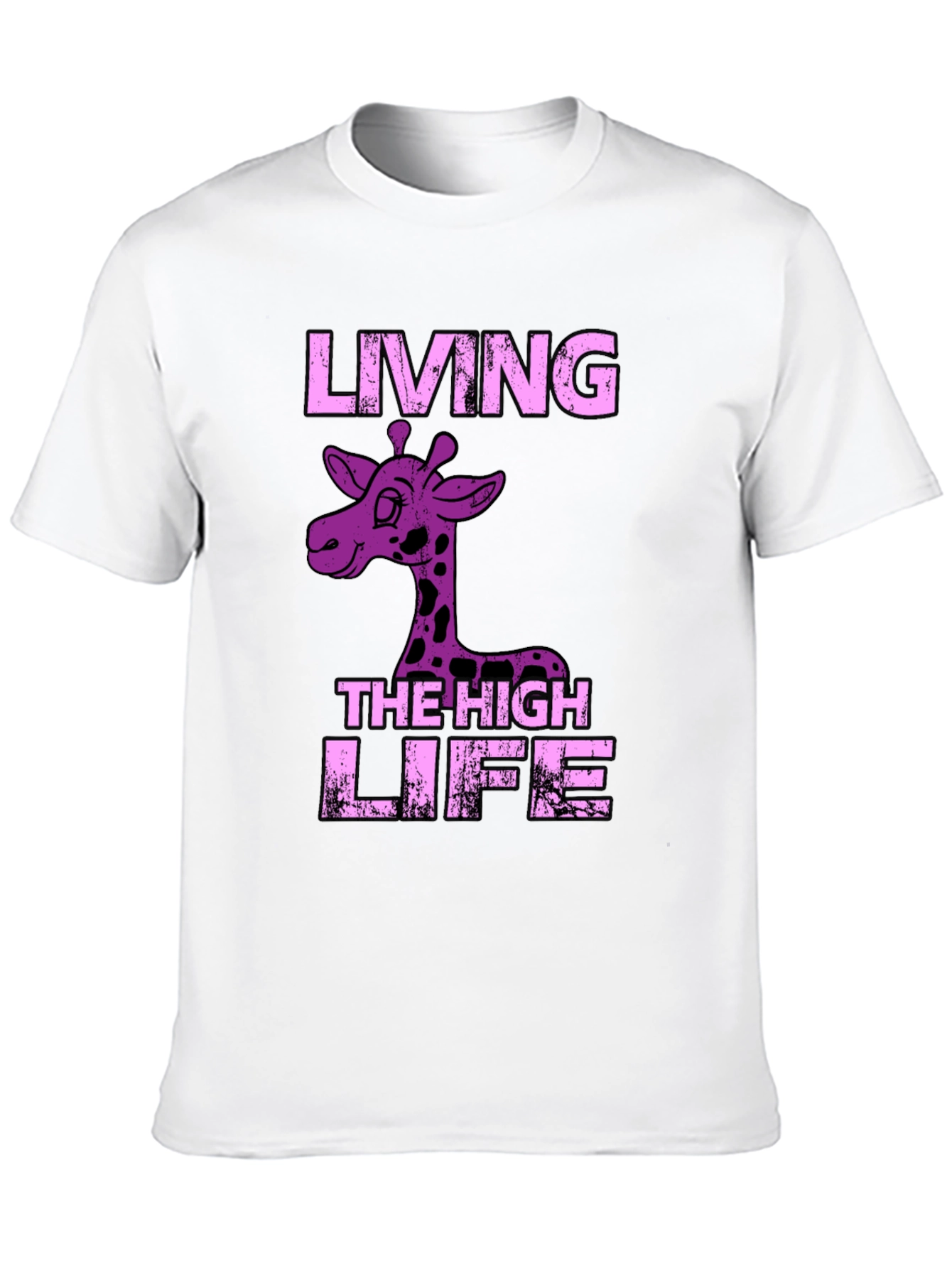 Living the High Life Giraffe Graphic Tee