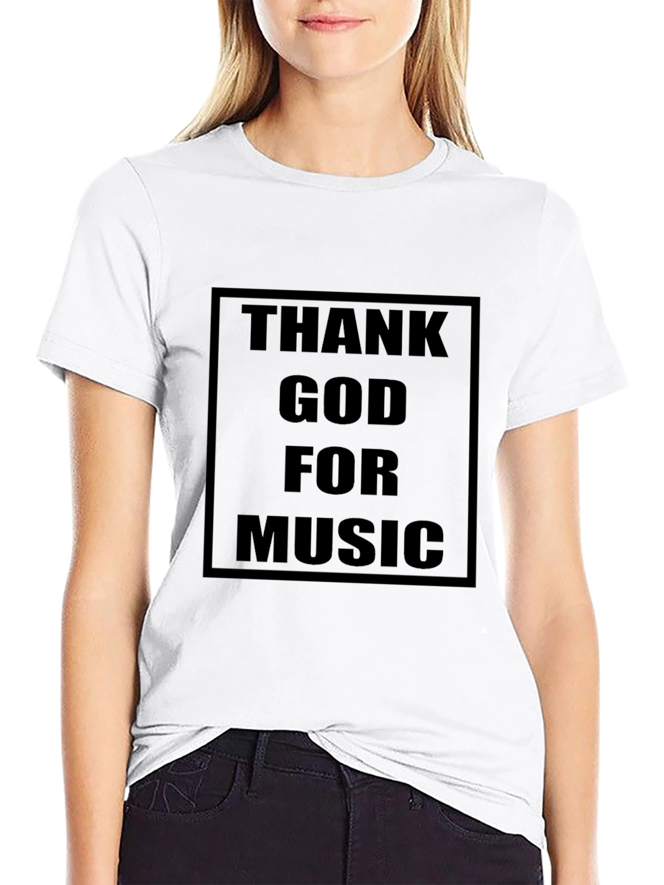 Thank God For Music T-Shirt - Black