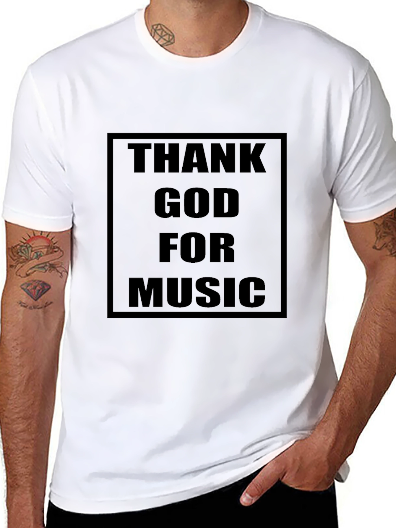 Thank God For Music T-Shirt - Black