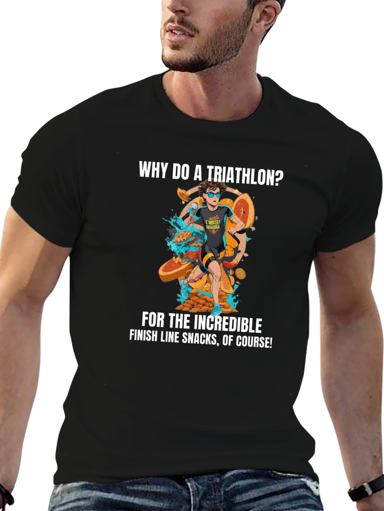 Triathlon Snacks Graphic Tee