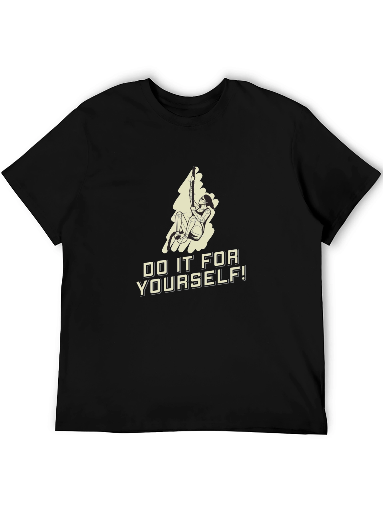 Do It For Yourself! Black Graphic T-Shirt
