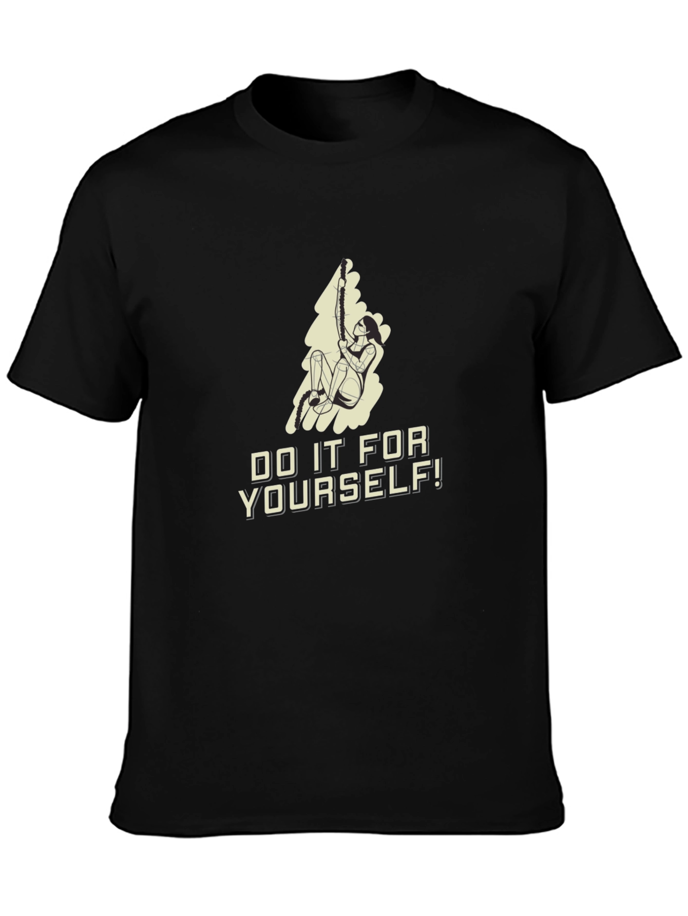 Do It For Yourself! Black Graphic T-Shirt