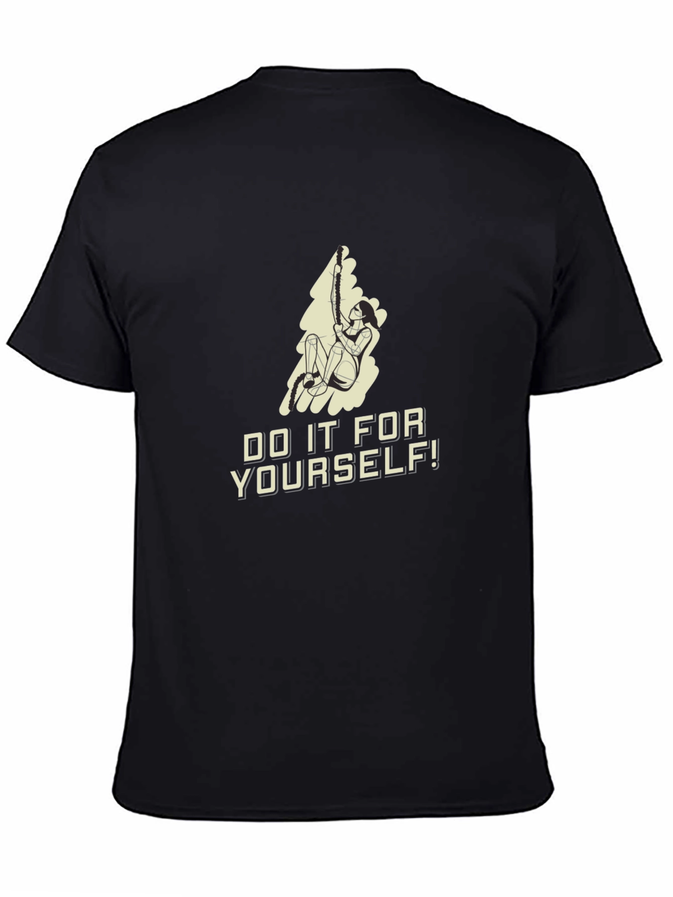 Do It For Yourself! Black Graphic T-Shirt