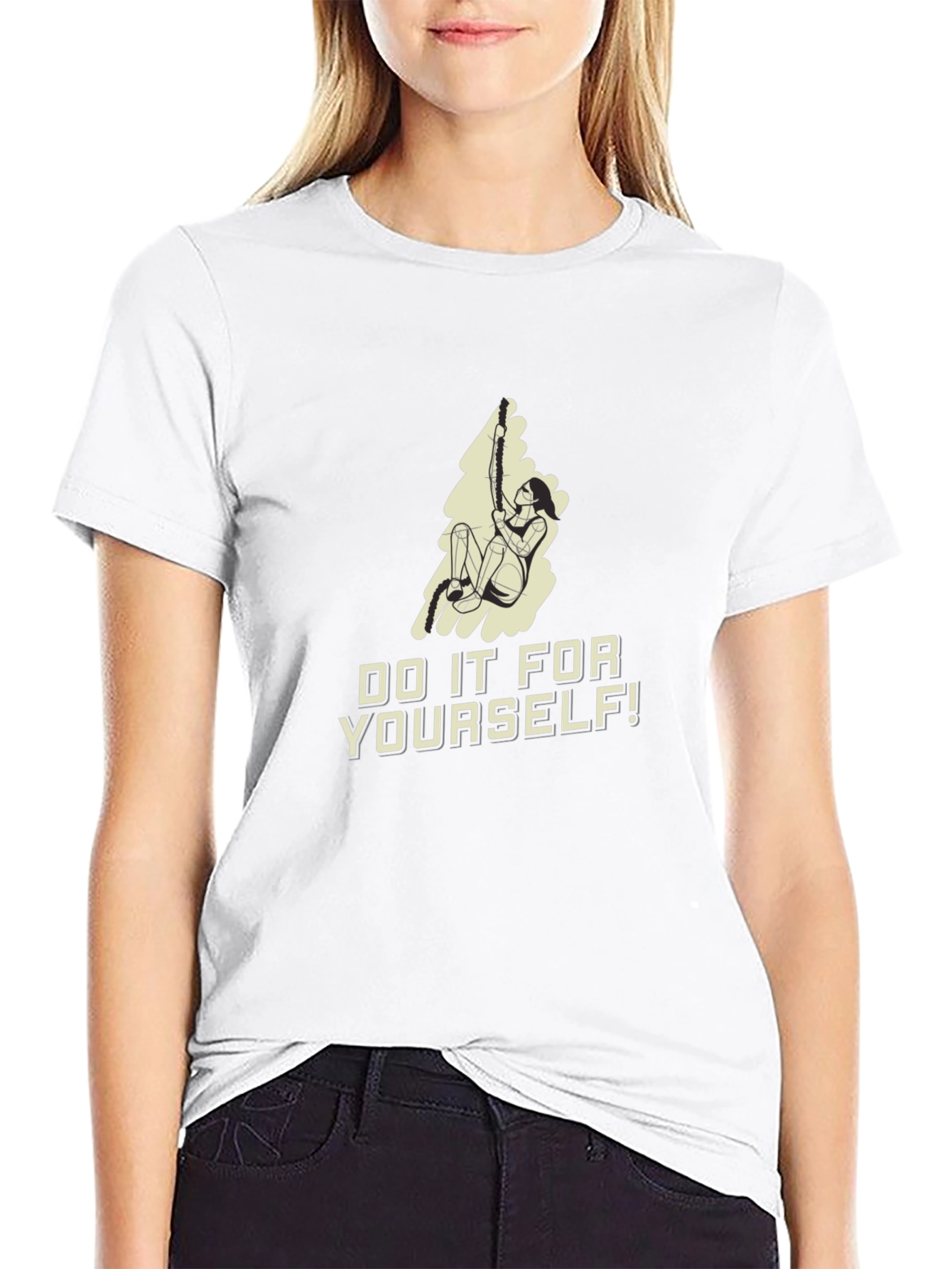 Do It For Yourself! Black Graphic T-Shirt