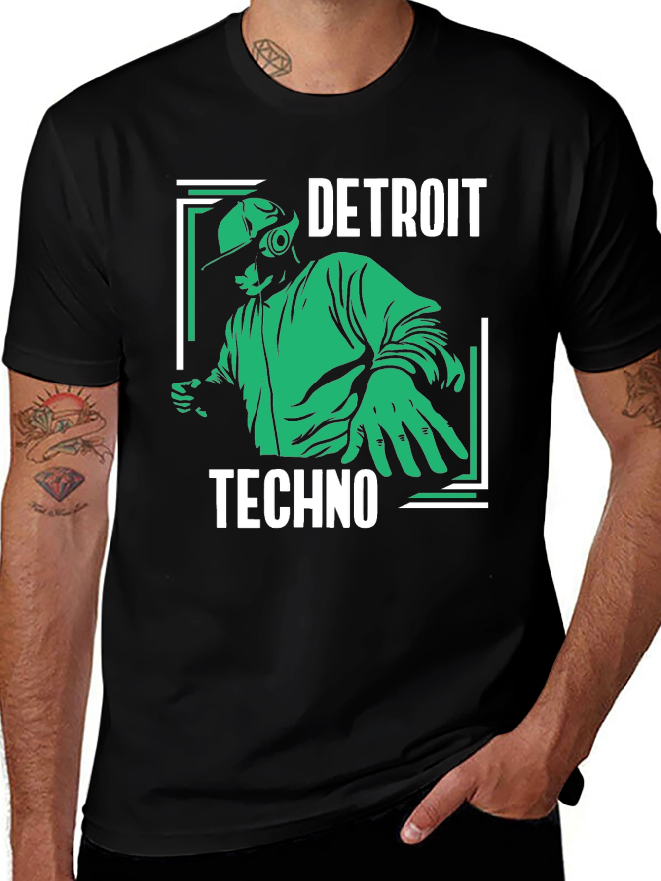 Detroit Techno T-Shirt - DJ Music Rave Tee