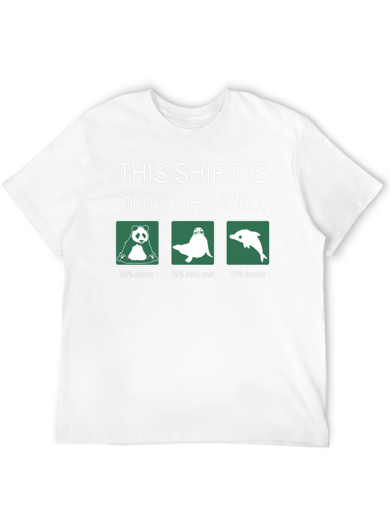 Organic Animal Blend T-Shirt - Panda Seal Dolphin