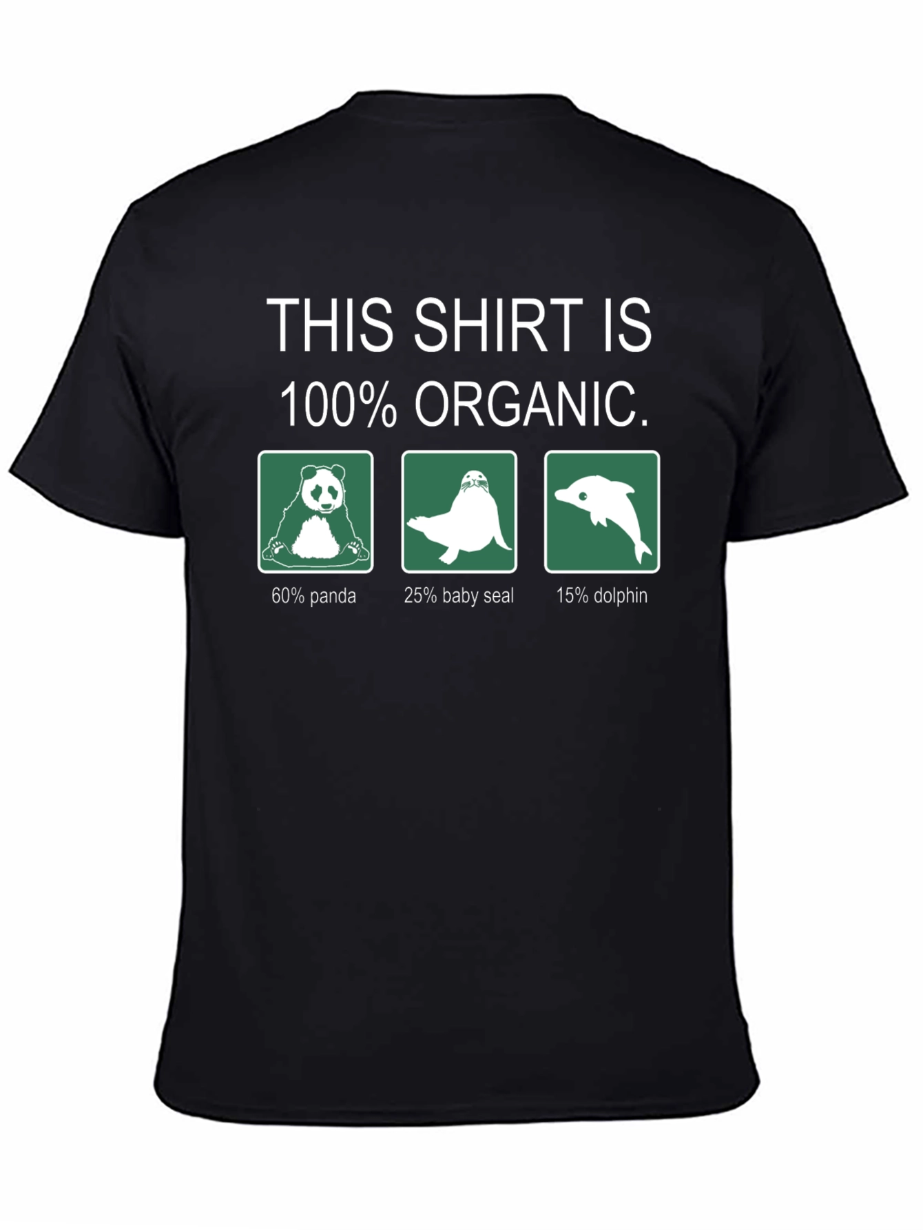 Organic Animal Blend T-Shirt - Panda Seal Dolphin