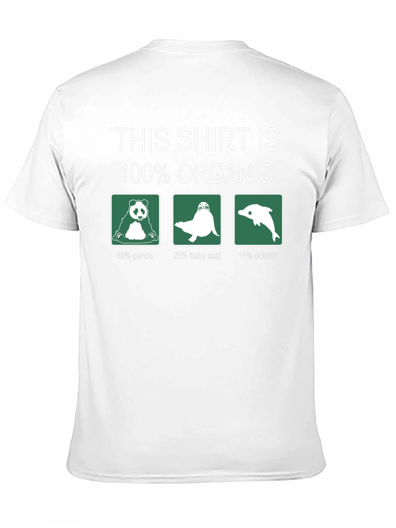Organic Animal Blend T-Shirt - Panda Seal Dolphin