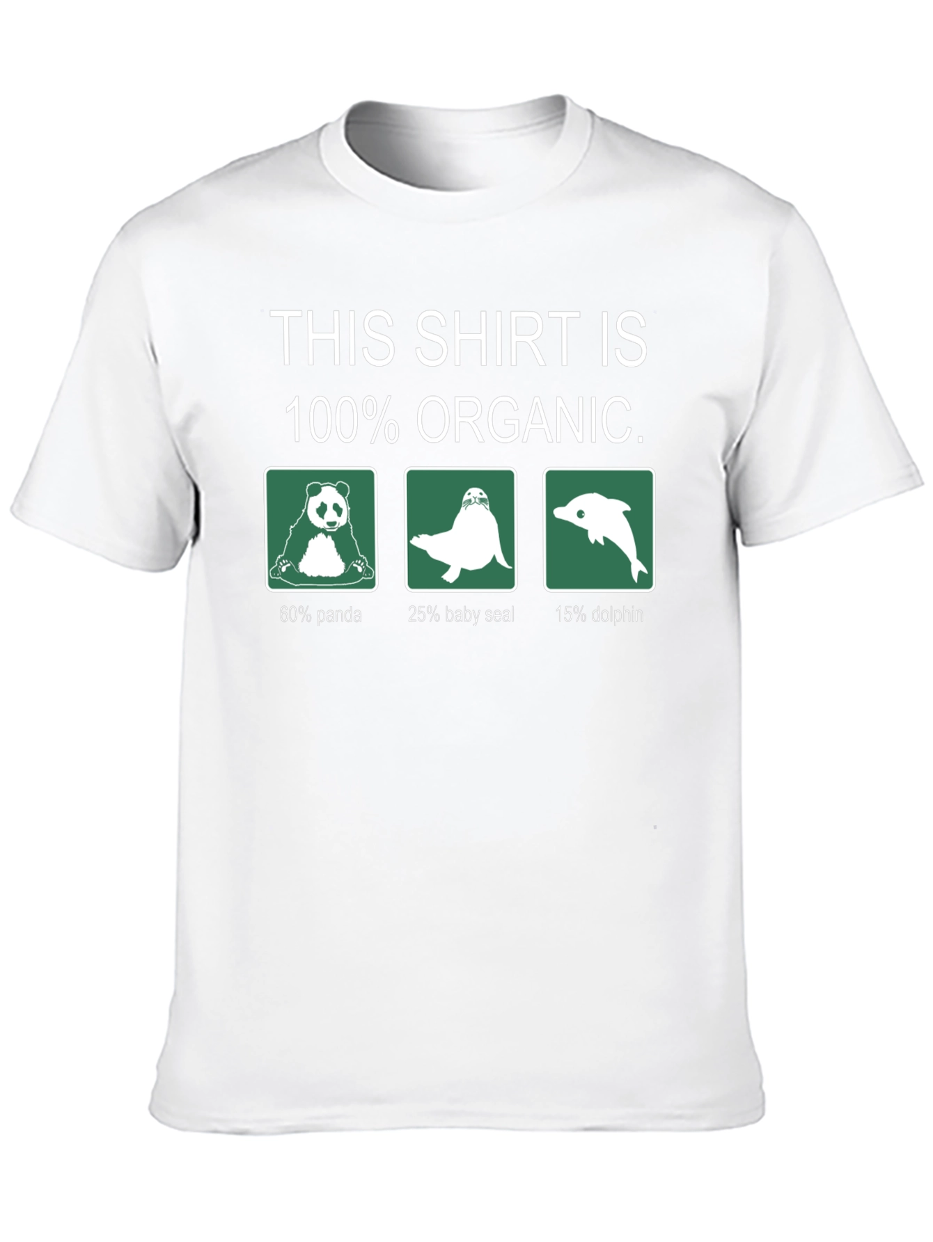 Organic Animal Blend T-Shirt - Panda Seal Dolphin