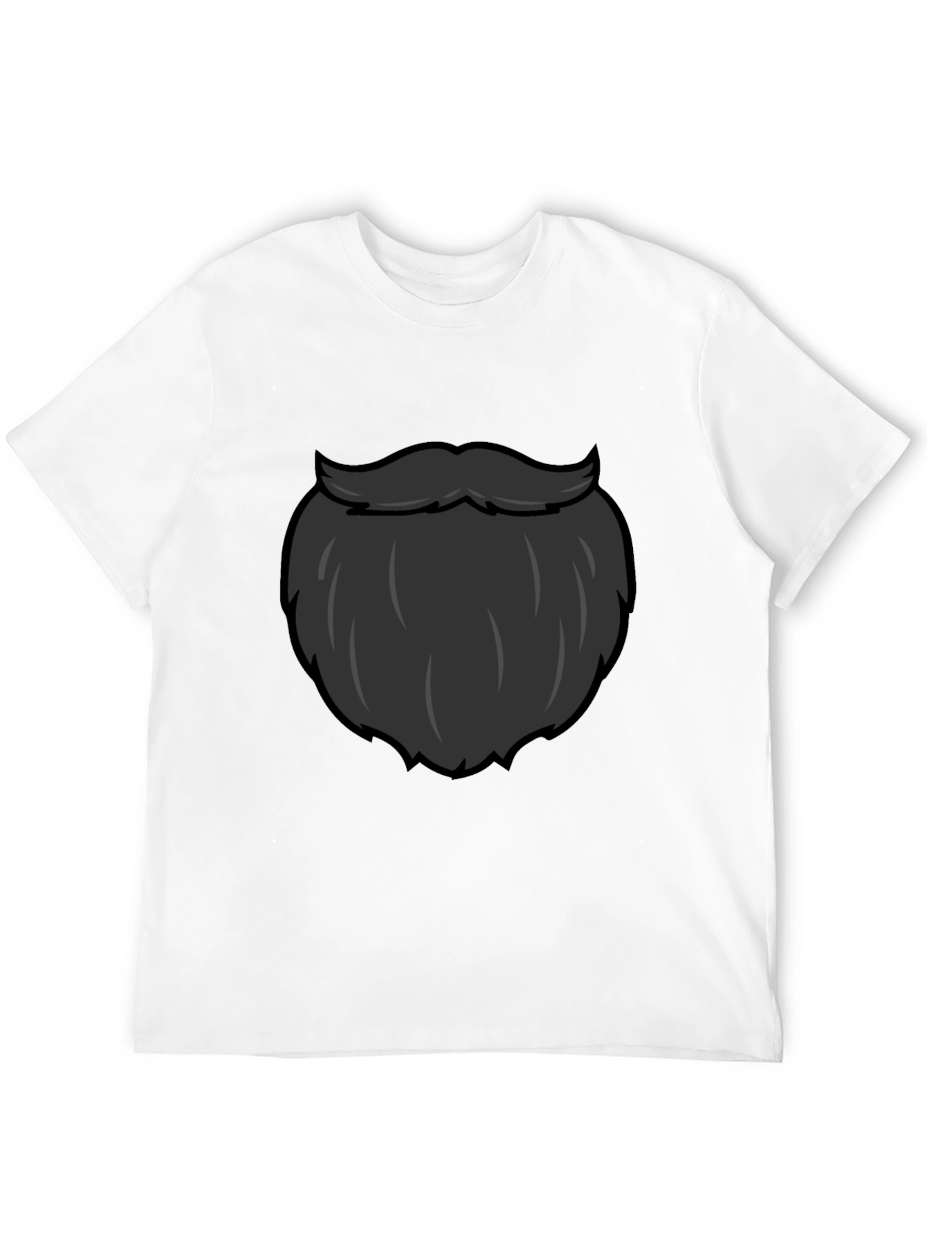 Funny Beard Graphic T-Shirt - Black Crew Neck Tee