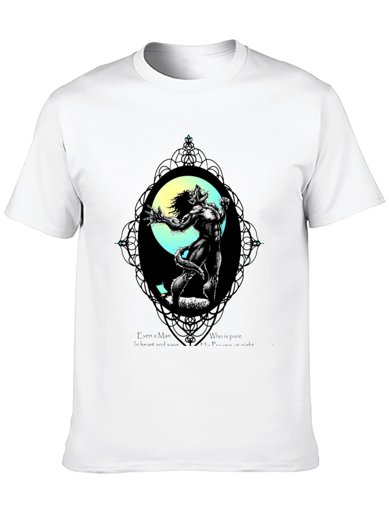 Werewolf Moon Graphic T-Shirt - Black