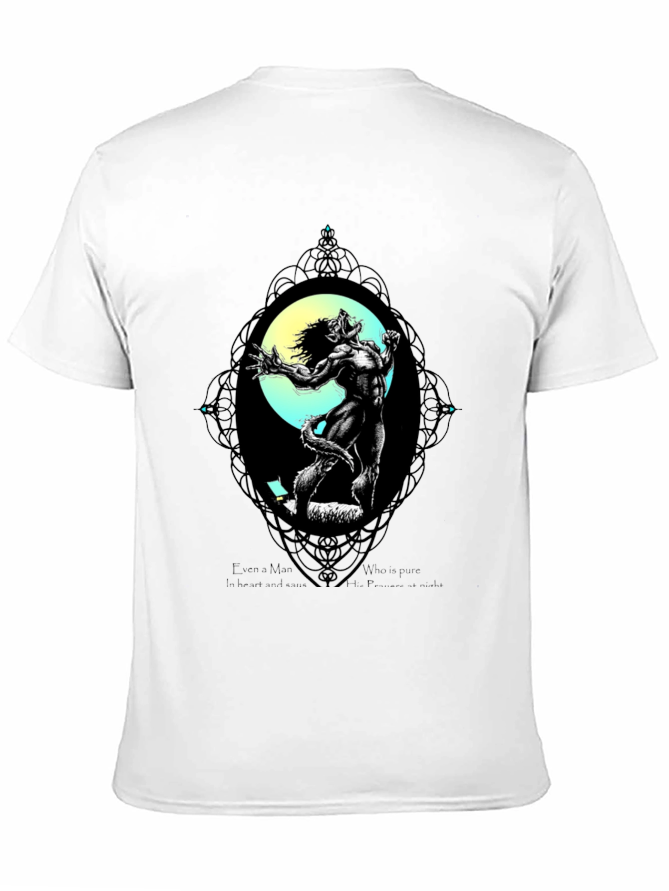 Werewolf Moon Graphic T-Shirt - Black