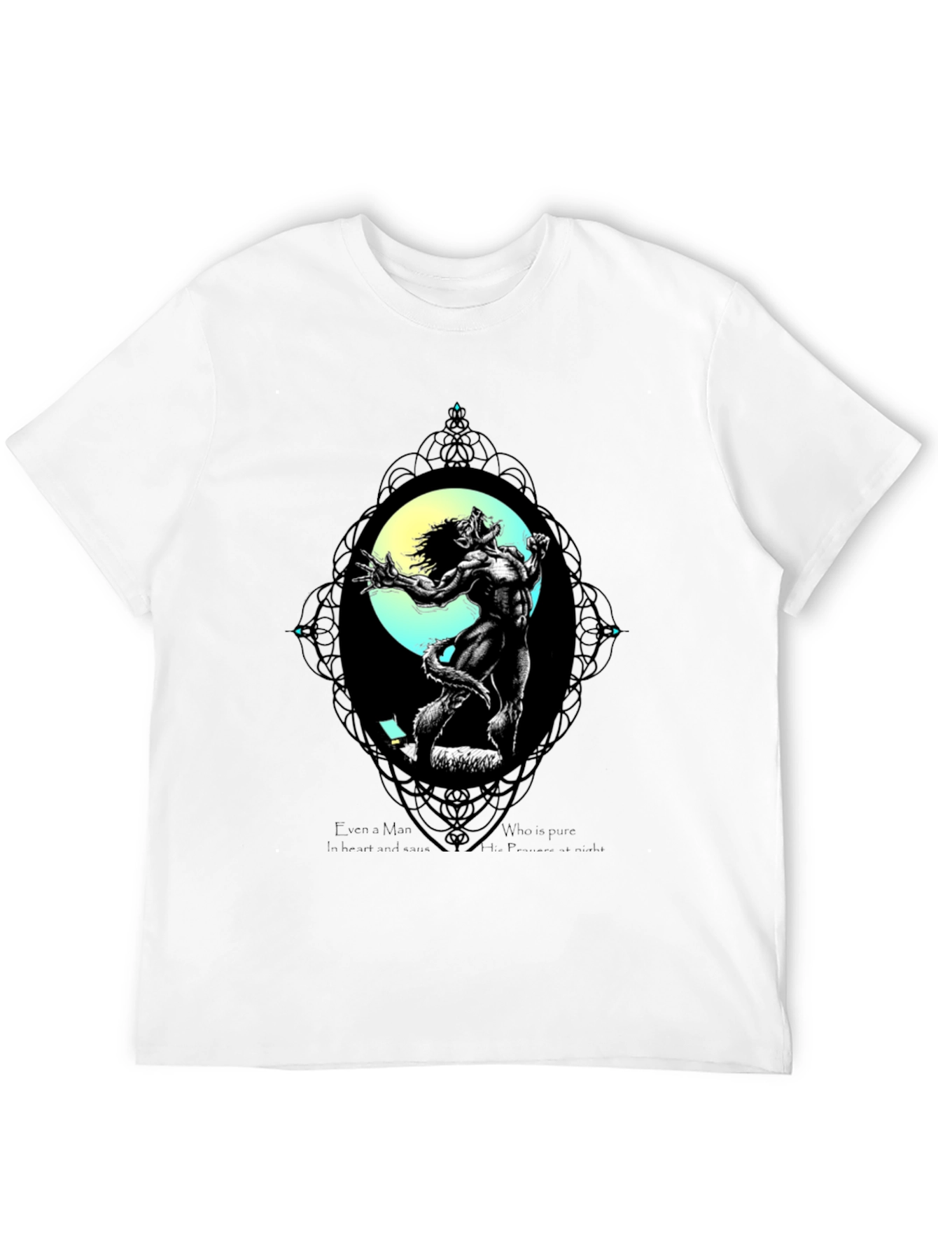 Werewolf Moon Graphic T-Shirt - Black
