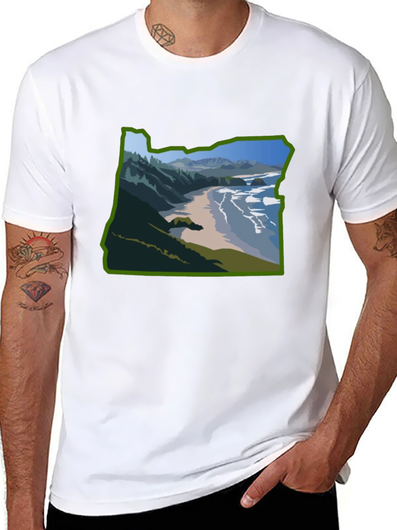 Oregon State Coastal T-Shirt - Black